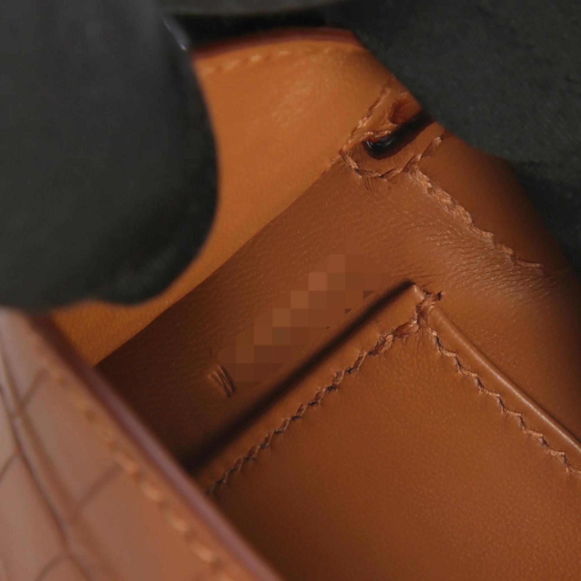 Unused ( Rank NS ) HERMÈS Mini Kelly II Gold (37) Matte Alligator Palladium hardware W (2024) - 13
