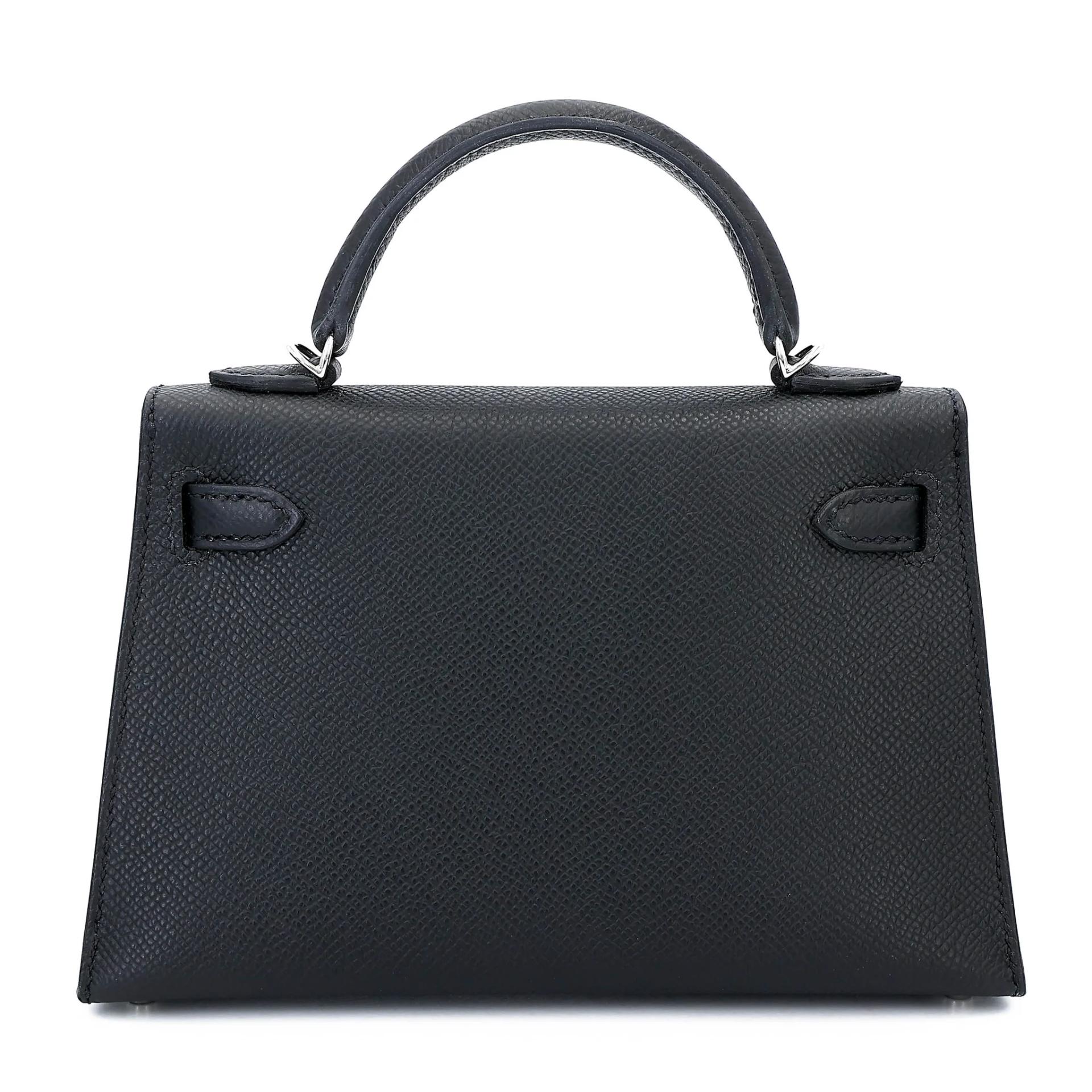 Brand New ( Rank N ) HERMÈS Mini Kelly II Noir (89) Epsom Palladium hardware G (2026) - 2