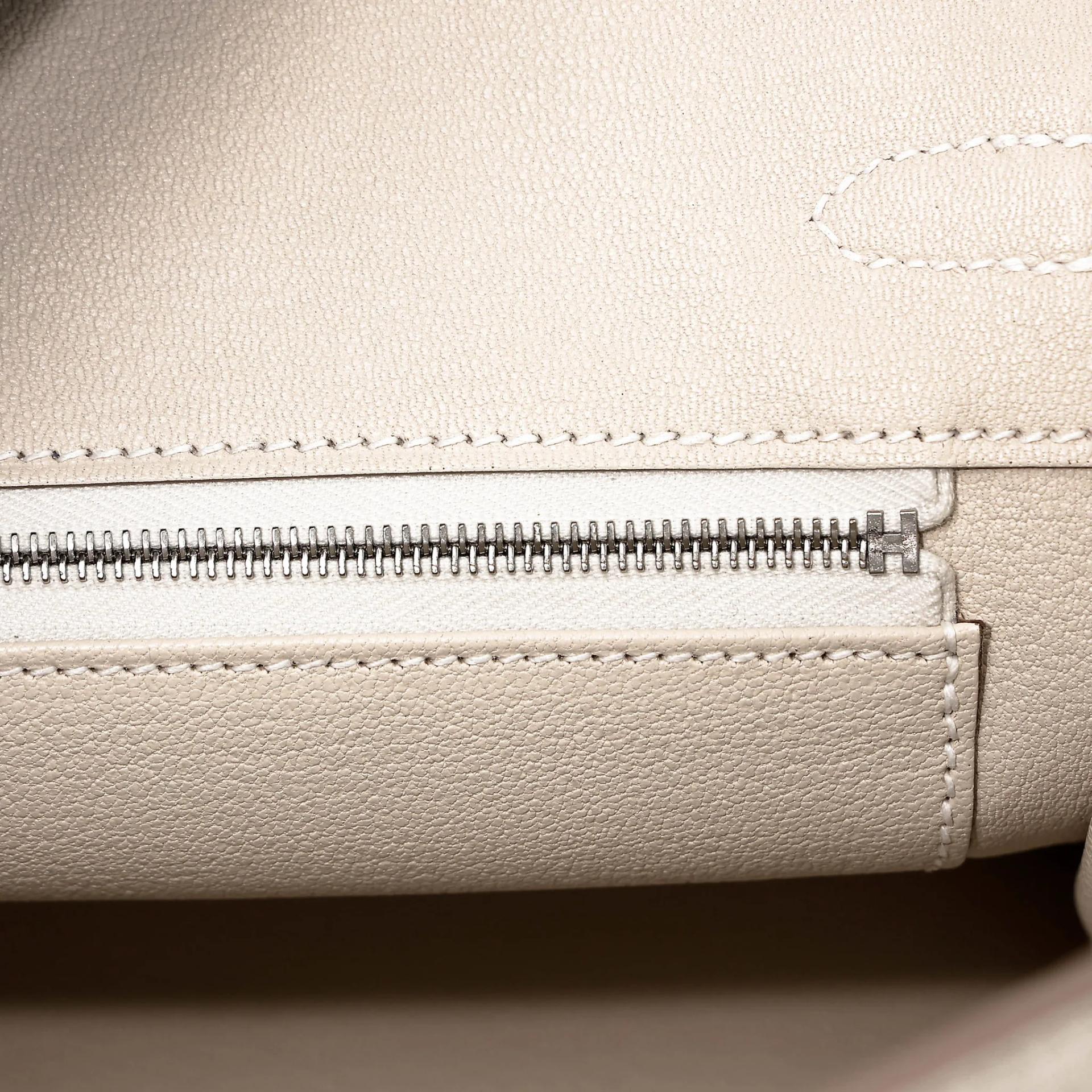 Brand New ( Rank N ) HERMÈS Birkin 25 Craie (10) Togo Palladium hardware K (2025) - 11