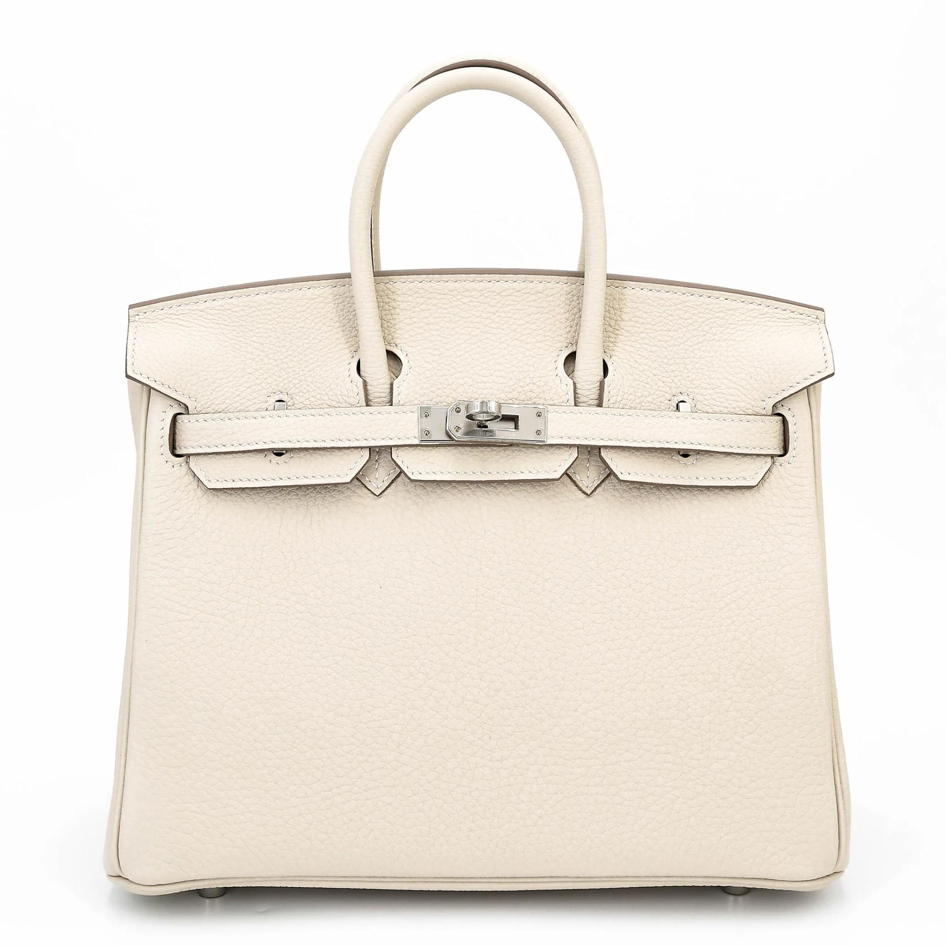 Brand New ( Rank N ) HERMÈS Birkin 25 Craie (10) Togo Palladium hardware K (2025) - 1