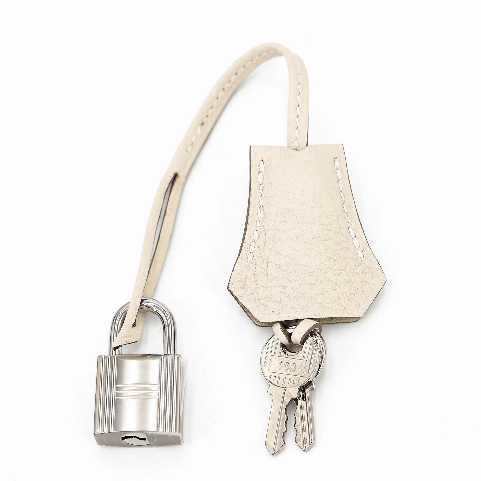 Brand New ( Rank N ) HERMÈS Birkin 25 Craie (10) Togo Palladium hardware K (2025) - 16