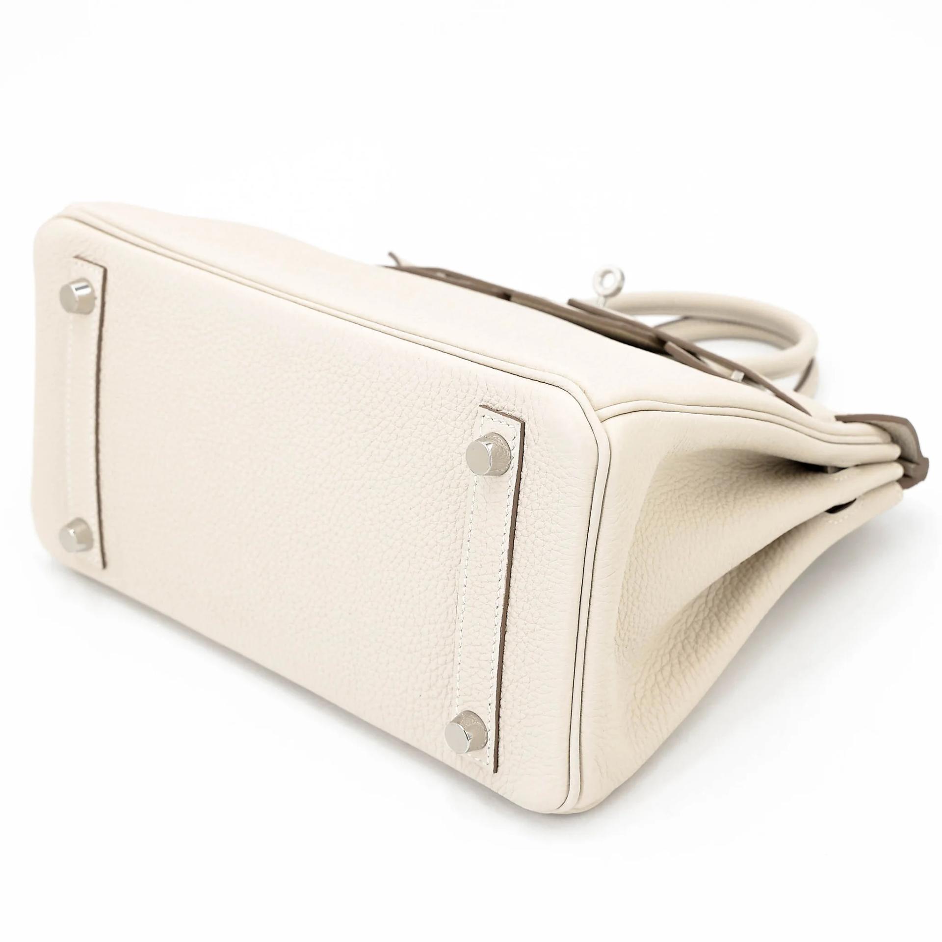 Brand New ( Rank N ) HERMÈS Birkin 25 Craie (10) Togo Palladium hardware K (2025) - 4