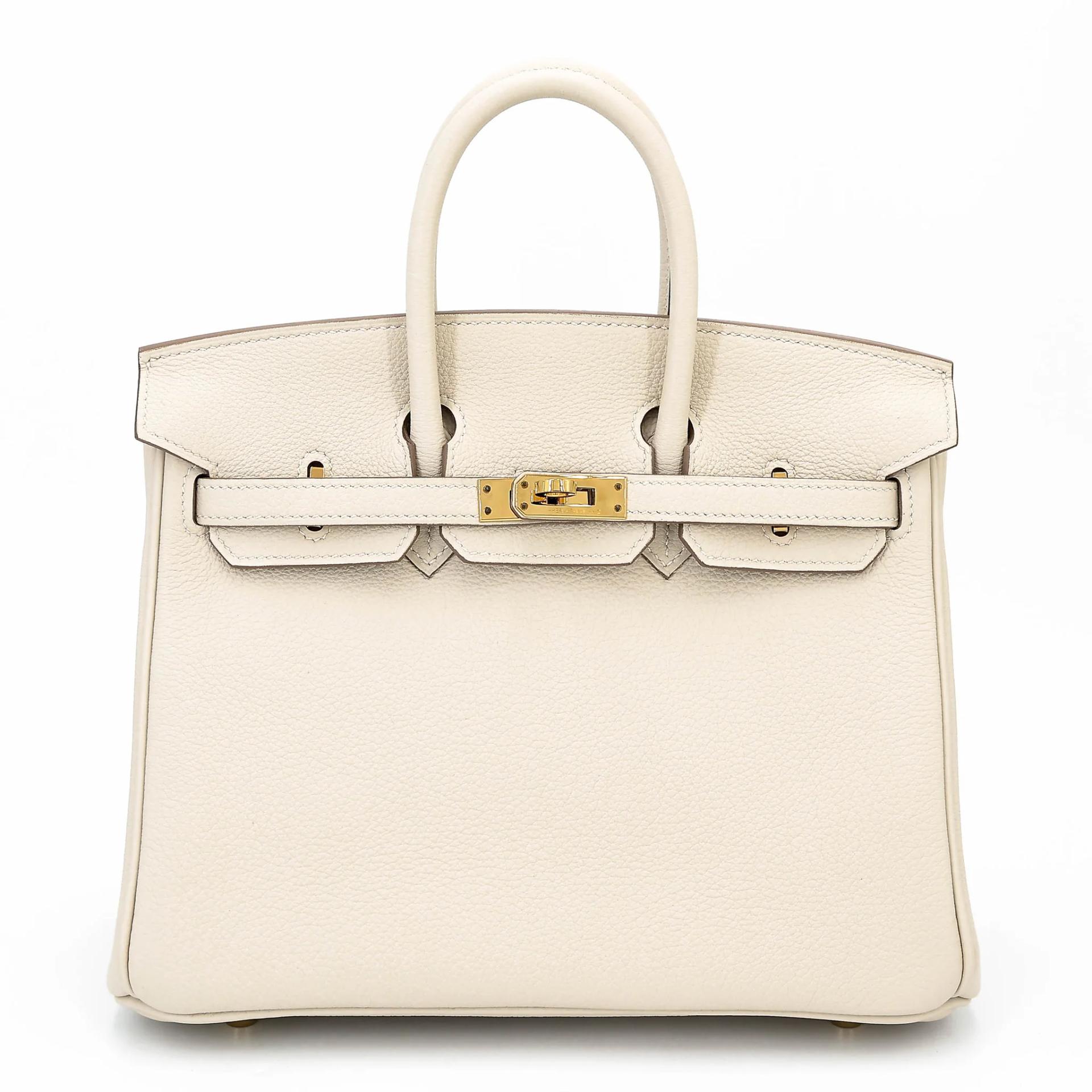 Excellent ( Rank SA ) HERMÈS Birkin 25 Craie (10) Togo Gold hardware Z (2021) - 1
