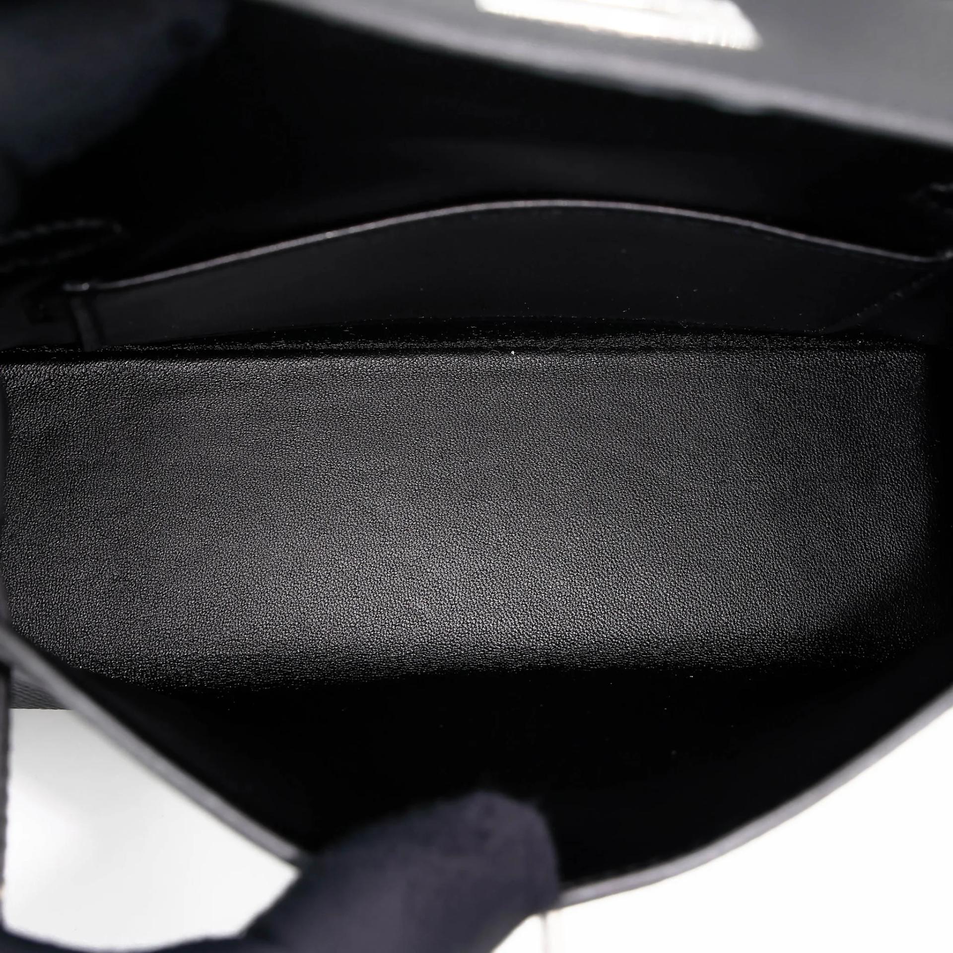 Brand New ( Rank N ) HERMÈS Mini Kelly II Noir (89) Epsom Palladium hardware G (2026) - 16