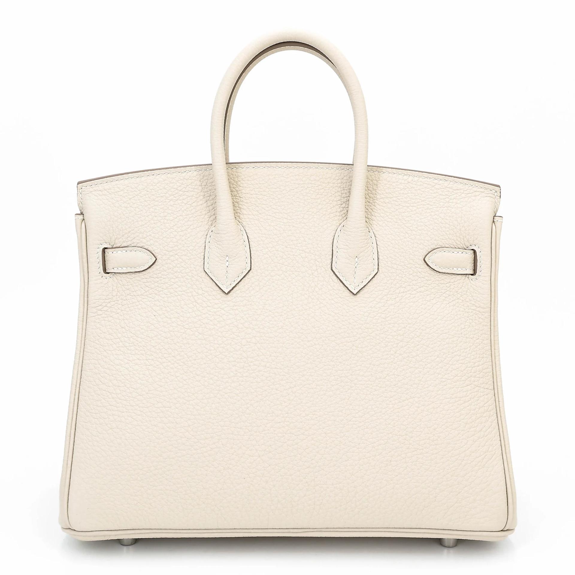 Brand New ( Rank N ) HERMÈS Birkin 25 Craie (10) Togo Palladium hardware K (2025) - 2