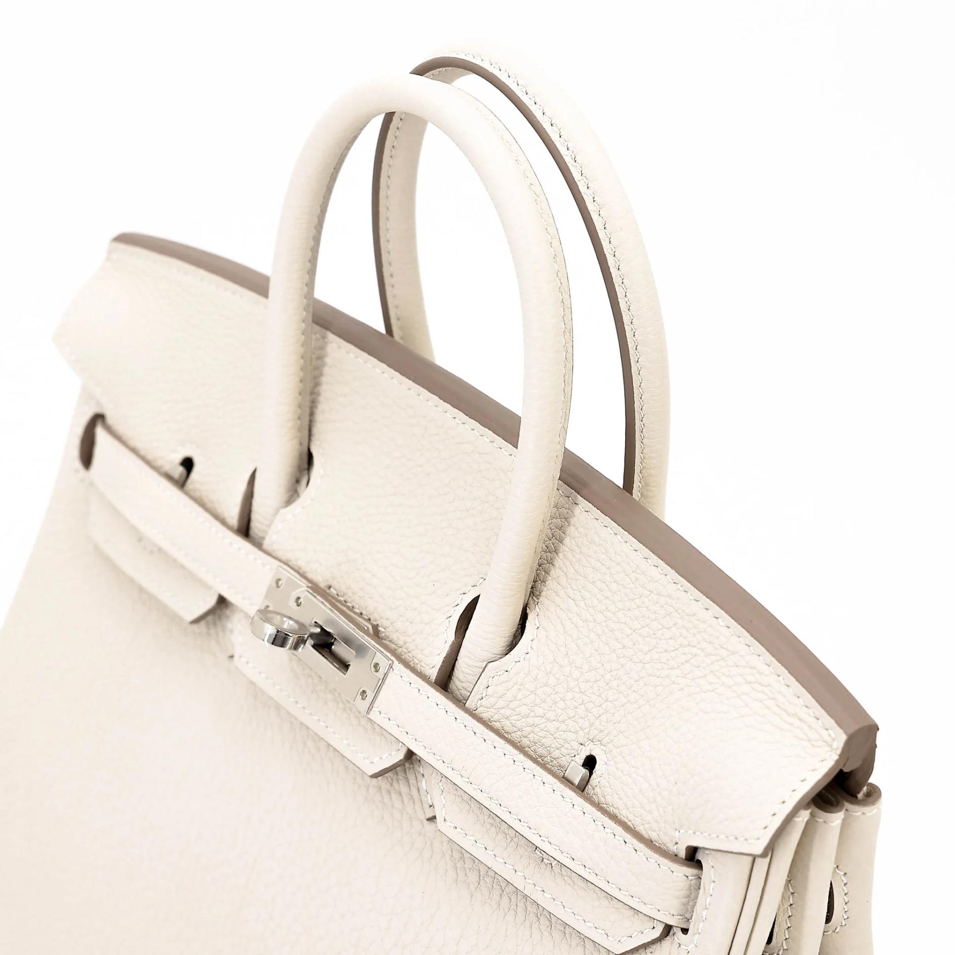 Brand New ( Rank N ) HERMÈS Birkin 25 Craie (10) Togo Palladium hardware K (2025) - 3