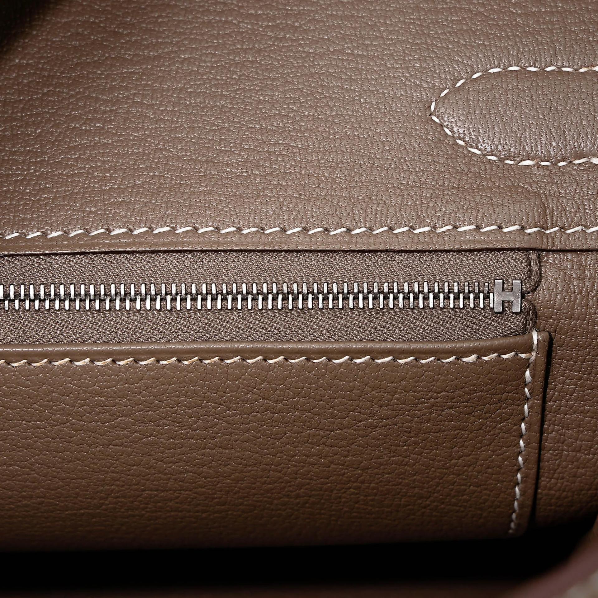 Unused ( Rank NS ) HERMÈS Birkin 30 Etoupe (18) Clemence Palladium hardware C (2018) - 11