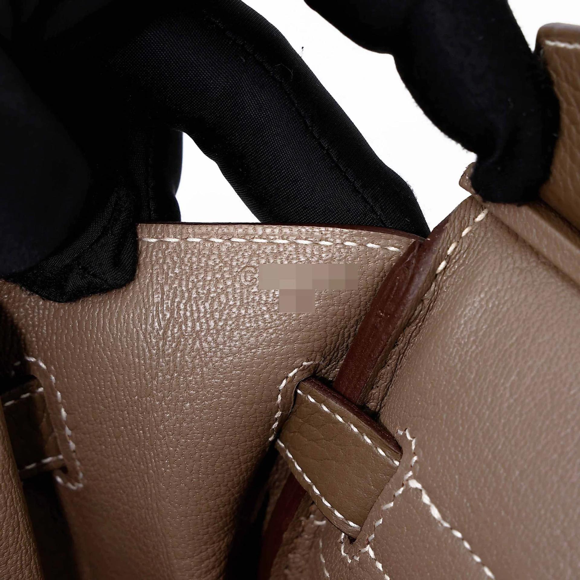Unused ( Rank NS ) HERMÈS Birkin 30 Etoupe (18) Clemence Palladium hardware C (2018) - 12