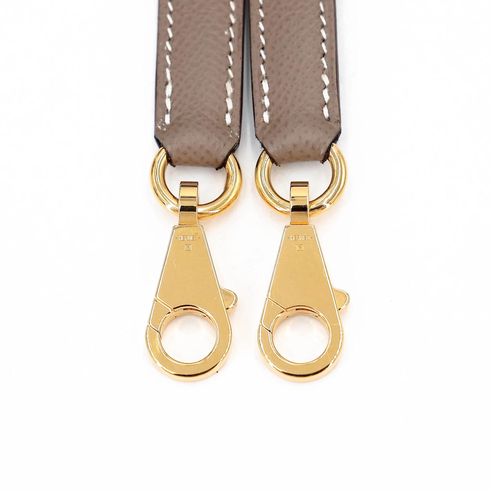 Excellent ( Rank SA ) HERMÈS Kelly 25 Sellier Etoupe (18) Epsom Gold hardware Y (2020) - 21