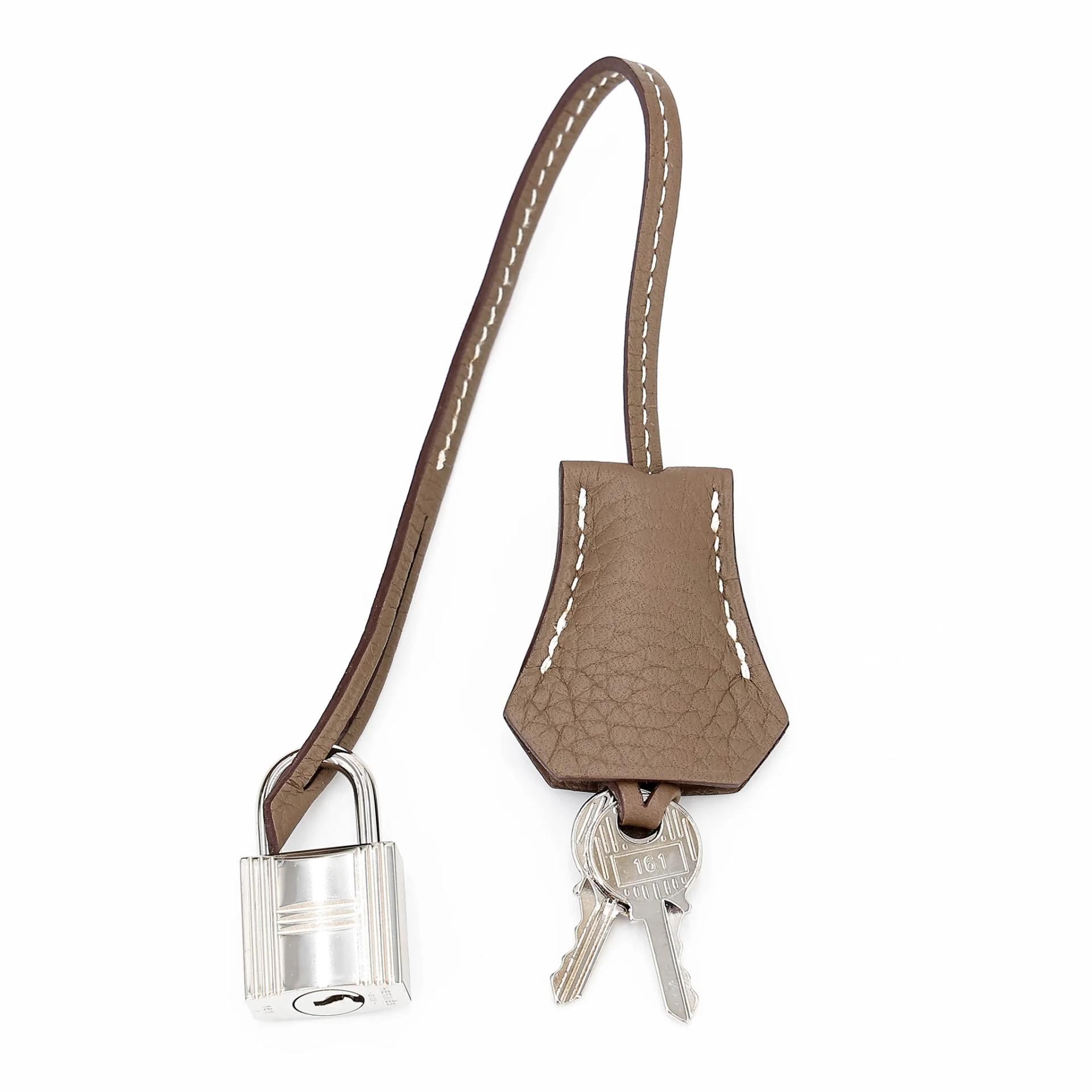 Unused ( Rank NS ) HERMÈS Birkin 30 Etoupe (18) Clemence Palladium hardware C (2018) - 16