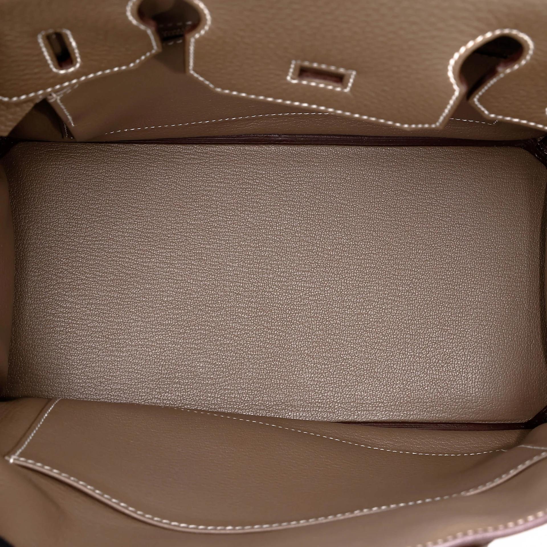 Unused ( Rank NS ) HERMÈS Birkin 30 Etoupe (18) Clemence Palladium hardware C (2018) - 15