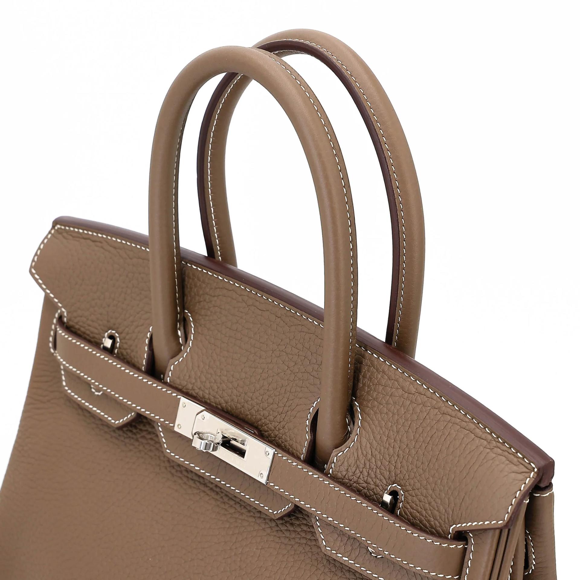 Unused ( Rank NS ) HERMÈS Birkin 30 Etoupe (18) Clemence Palladium hardware C (2018) - 3