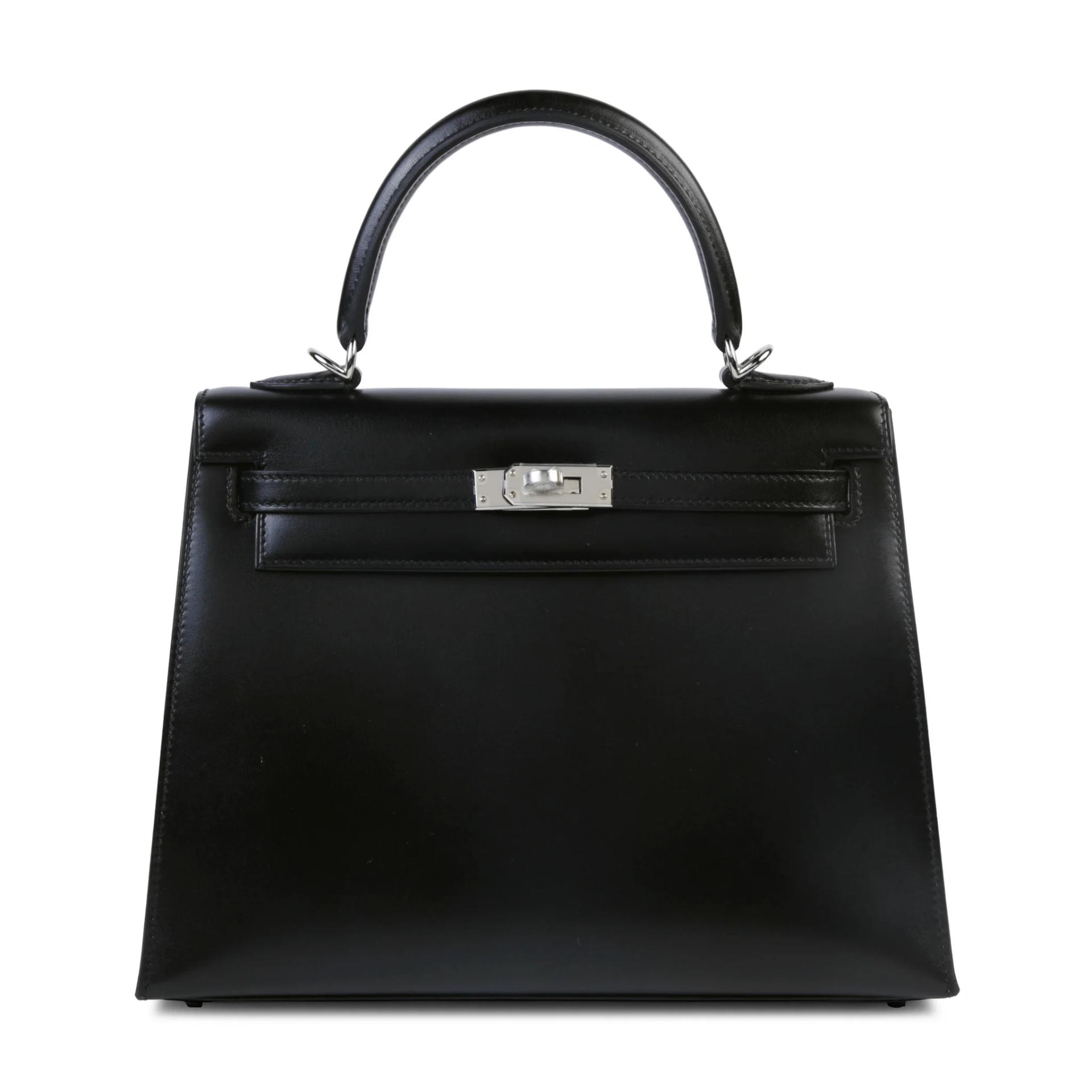 Unused ( Rank NS ) HERMÈS Kelly 25 Sellier Noir (89) Box-calf Palladium hardware W (2024) - 1