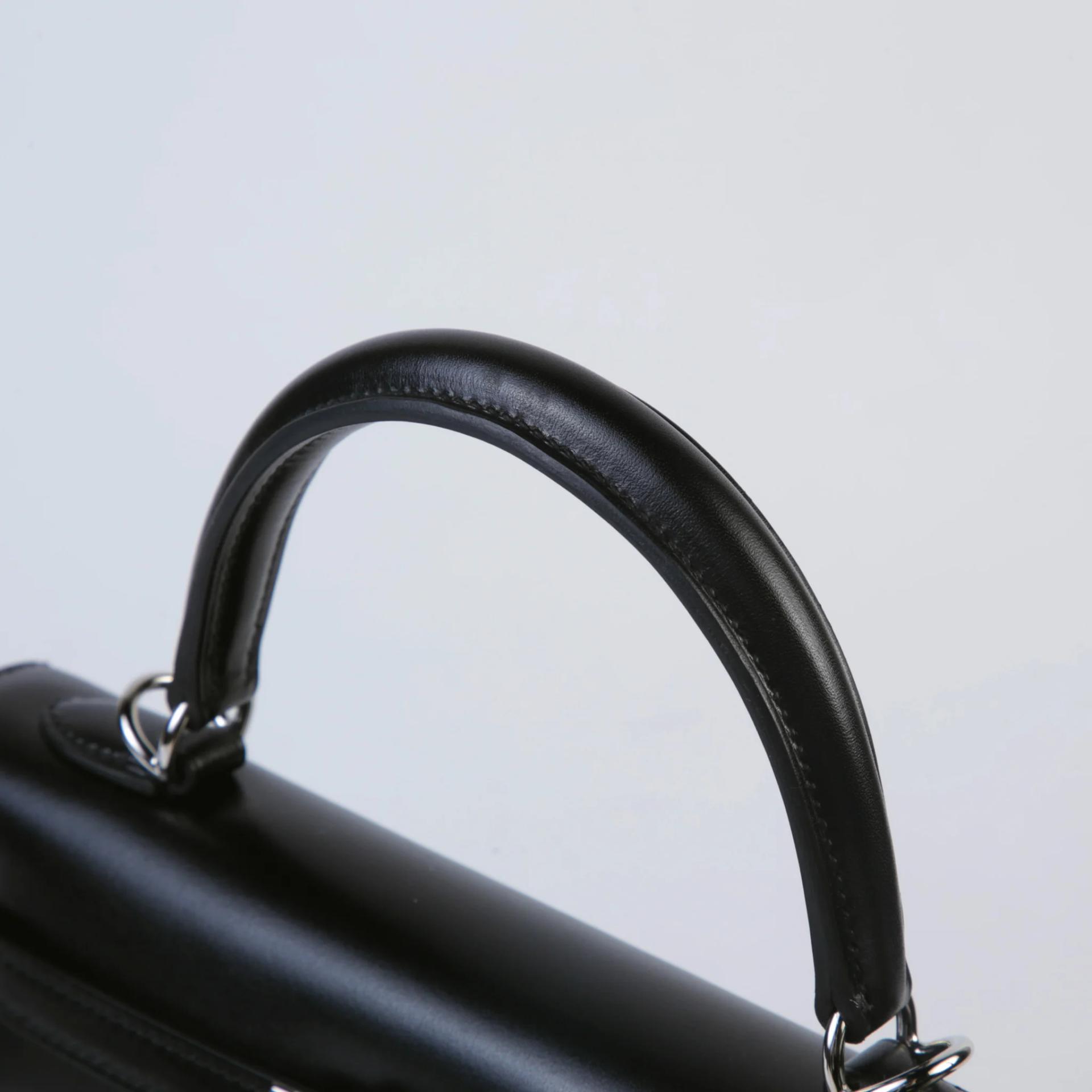 Unused ( Rank NS ) HERMÈS Kelly 25 Sellier Noir (89) Box-calf Palladium hardware W (2024) - 3