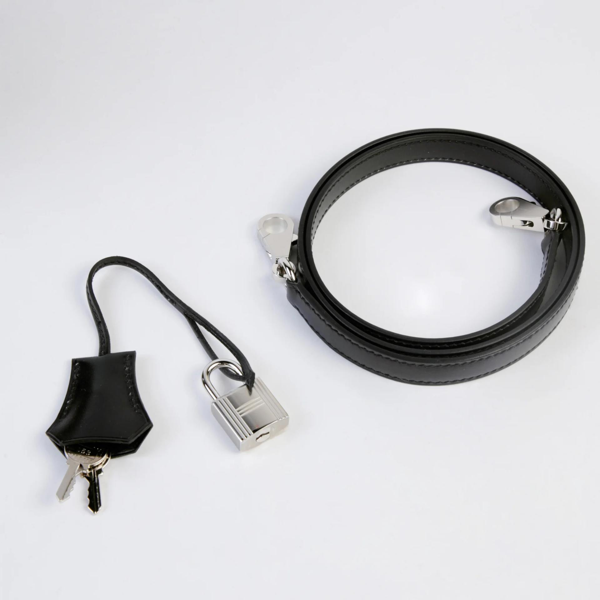 Unused ( Rank NS ) HERMÈS Kelly 25 Sellier Noir (89) Box-calf Palladium hardware W (2024) - 15
