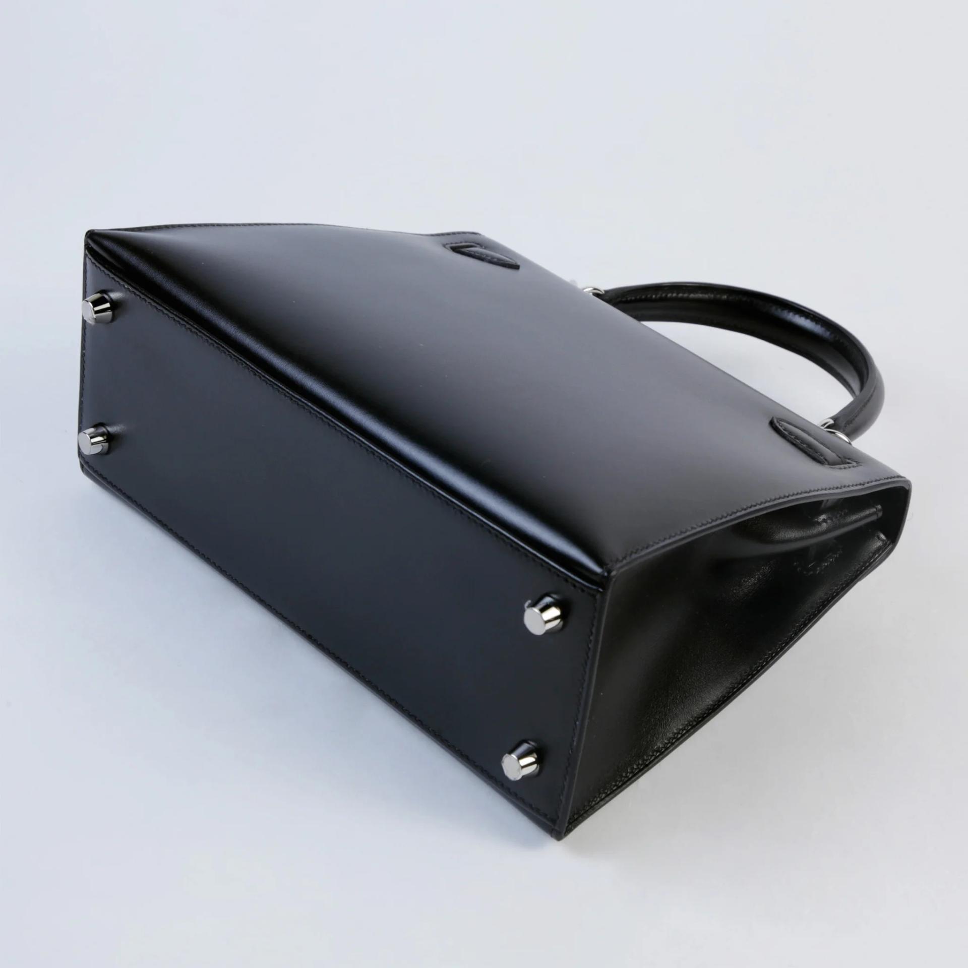 Unused ( Rank NS ) HERMÈS Kelly 25 Sellier Noir (89) Box-calf Palladium hardware W (2024) - 7