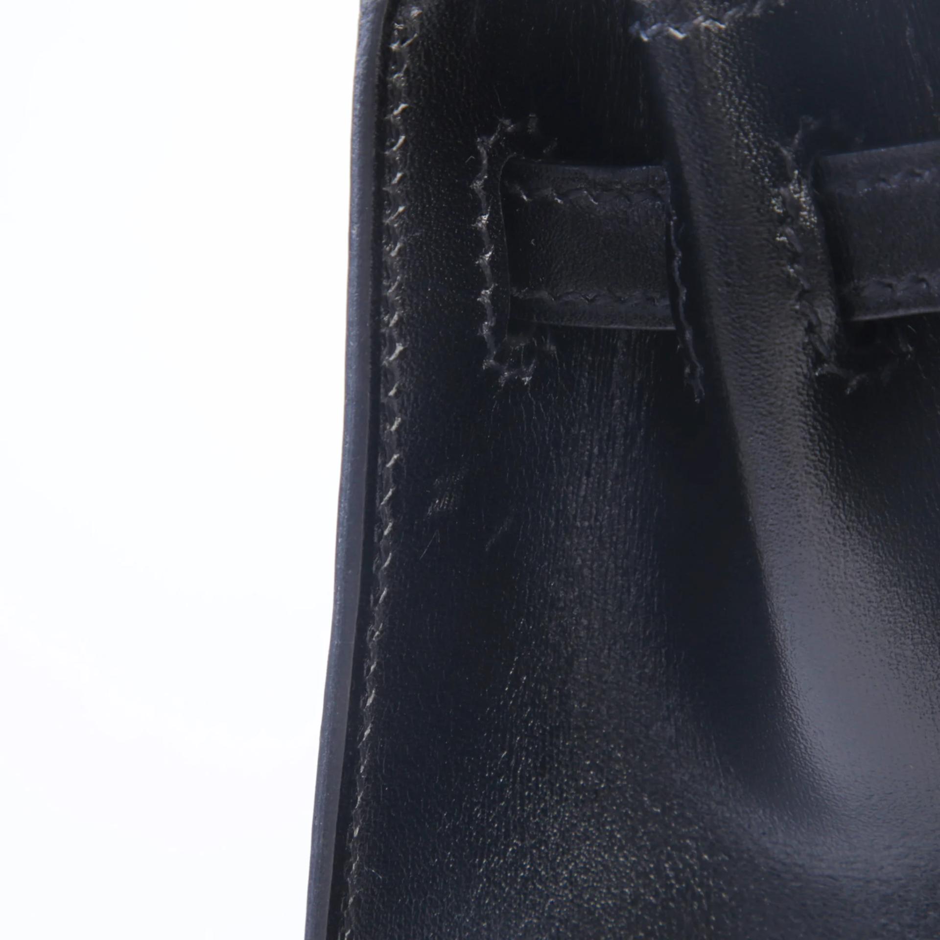 Unused ( Rank NS ) HERMÈS Kelly 25 Sellier Noir (89) Box-calf Palladium hardware W (2024) - 13