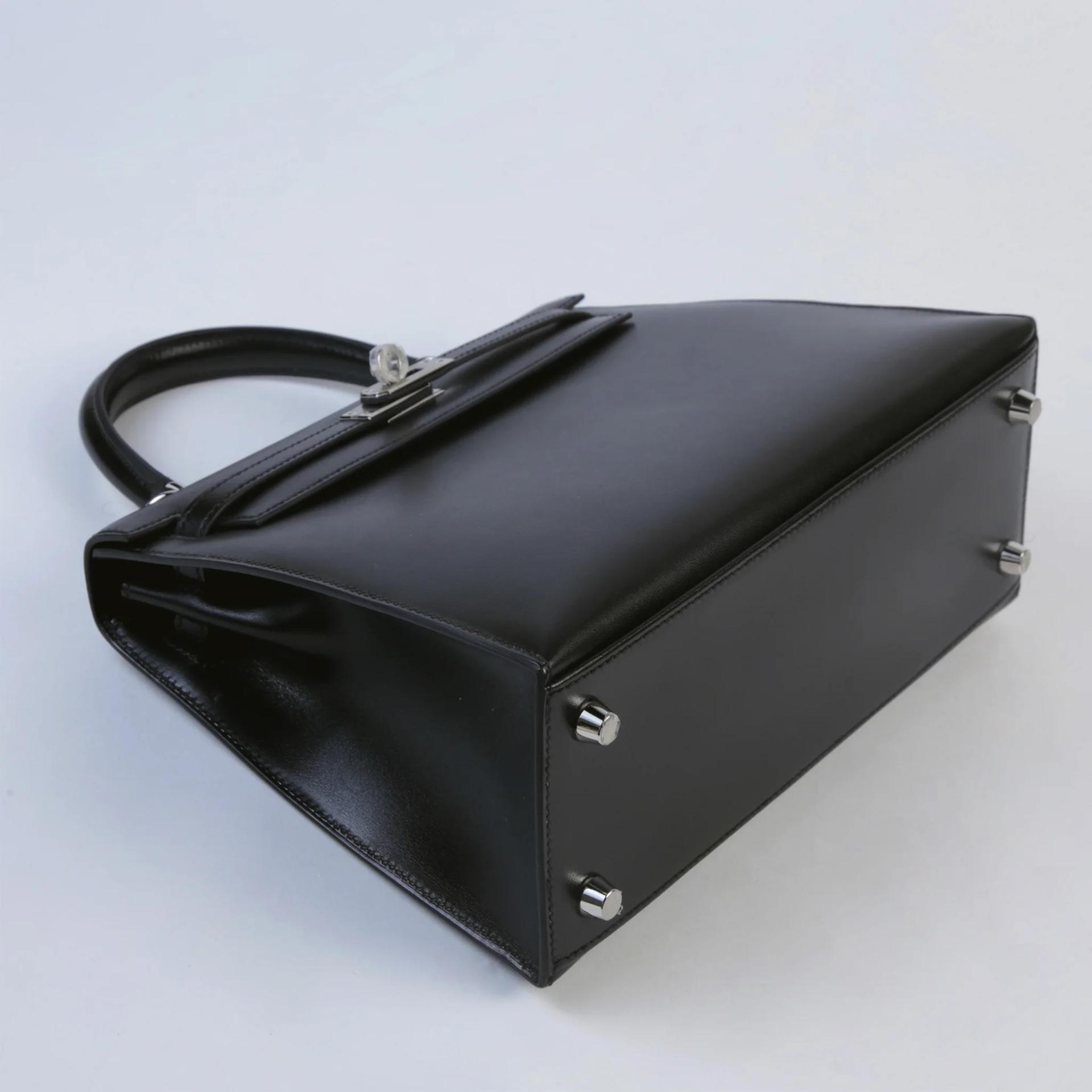 Unused ( Rank NS ) HERMÈS Kelly 25 Sellier Noir (89) Box-calf Palladium hardware W (2024) - 4