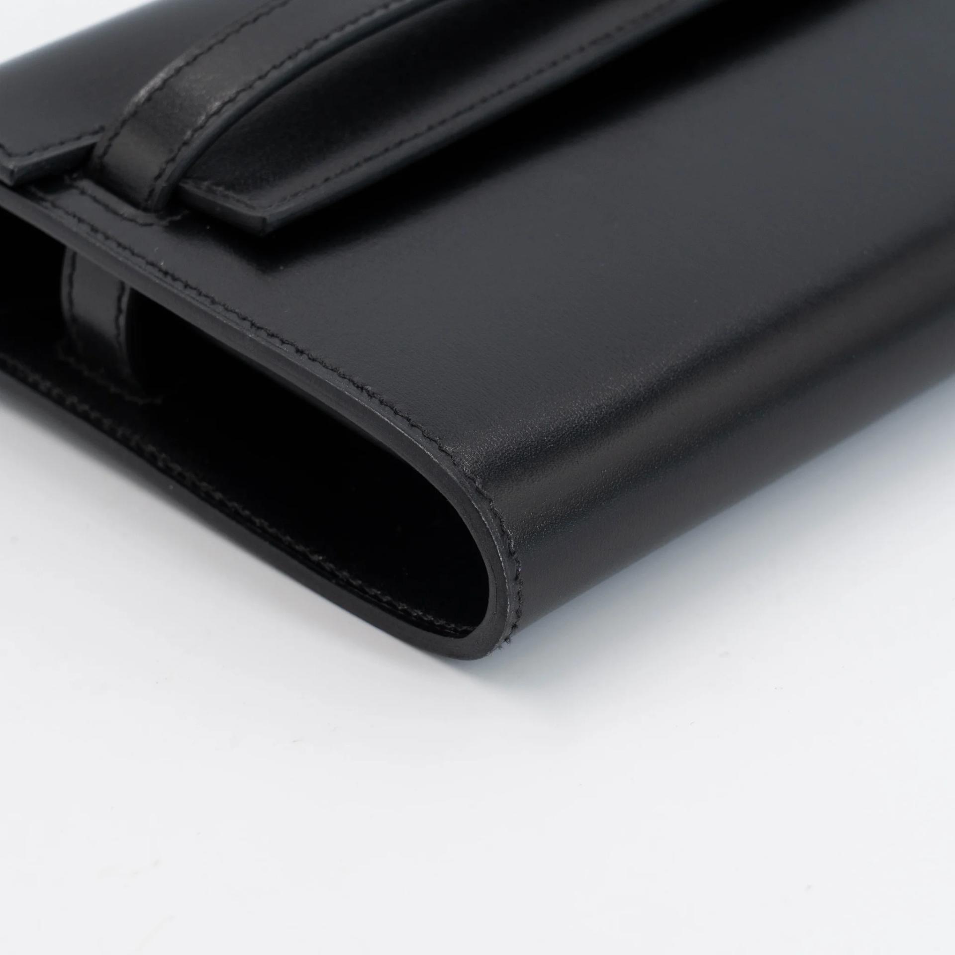 Very Good ( Rank A) HERMÈS Kelly To Go Wallet Noir (89) Box-calf Palladium hardware K (2025) - 11