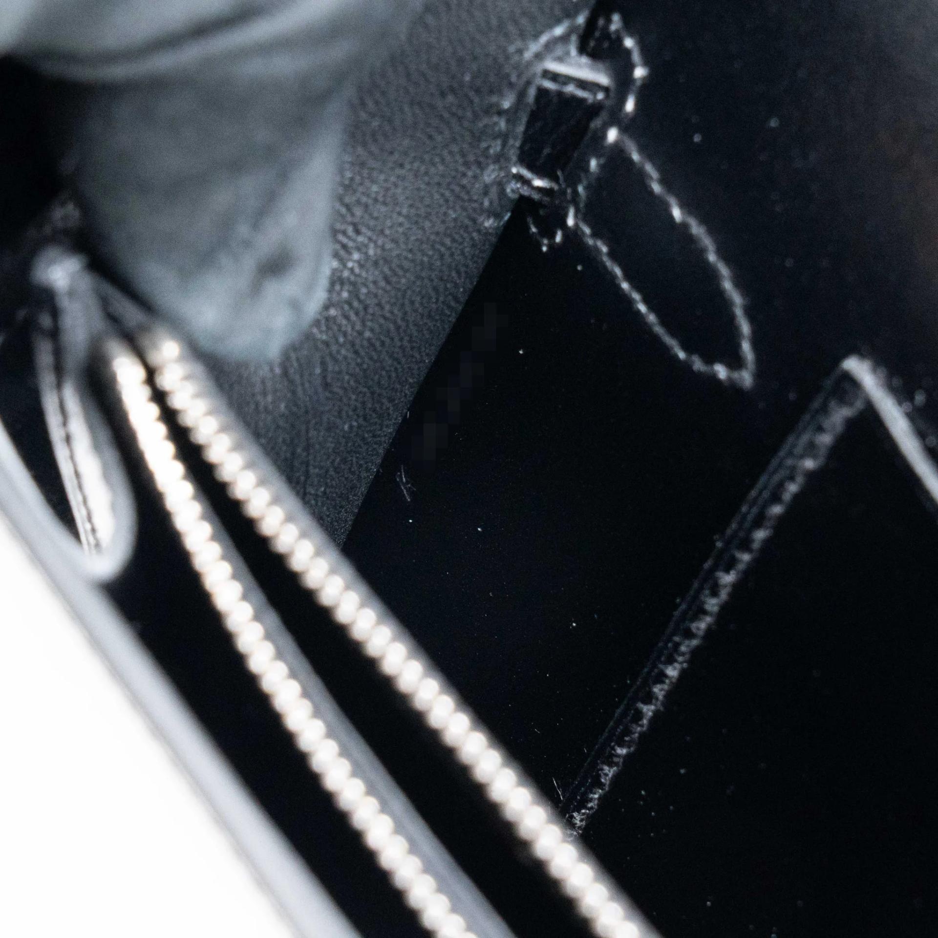 Very Good ( Rank A) HERMÈS Kelly To Go Wallet Noir (89) Box-calf Palladium hardware K (2025) - 34