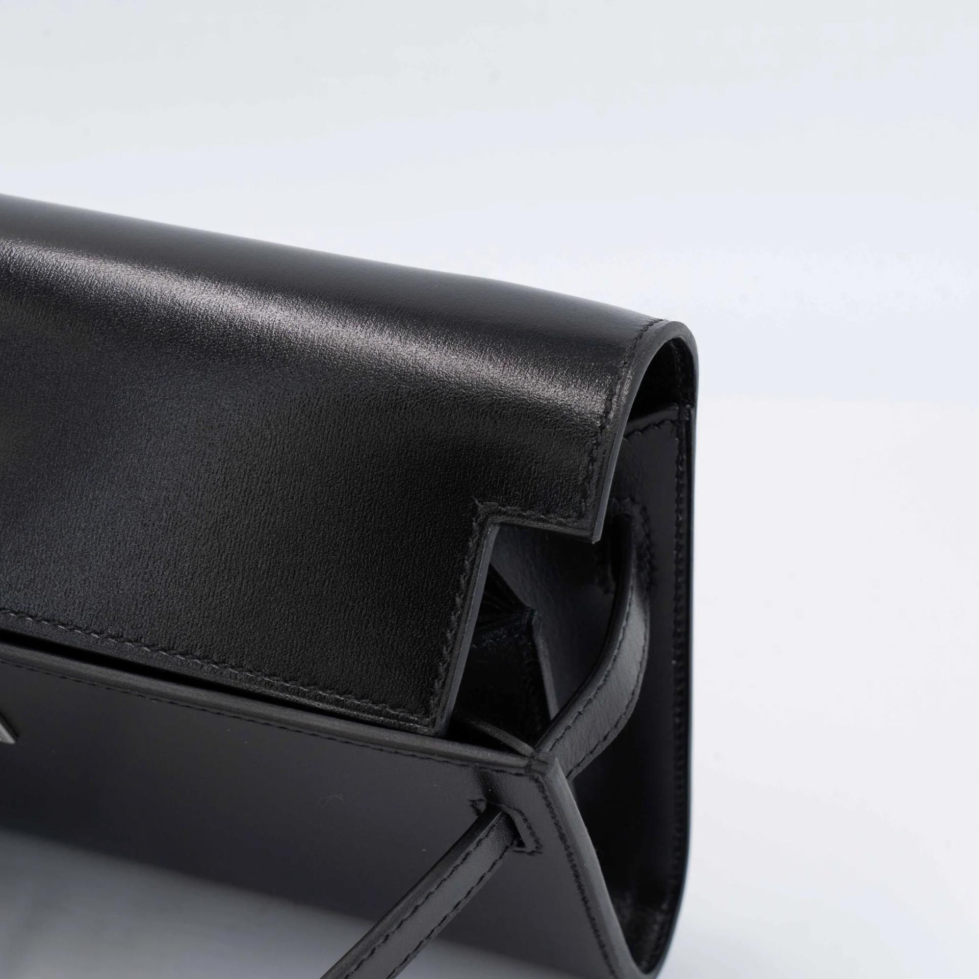 Very Good ( Rank A) HERMÈS Kelly To Go Wallet Noir (89) Box-calf Palladium hardware K (2025) - 33