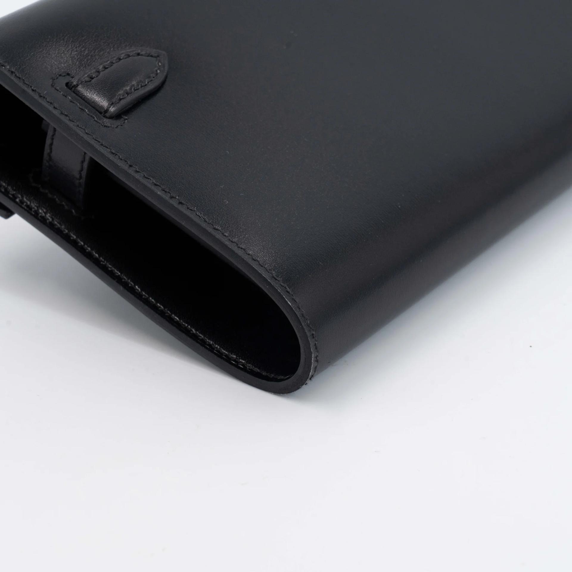 Very Good ( Rank A) HERMÈS Kelly To Go Wallet Noir (89) Box-calf Palladium hardware K (2025) - 8