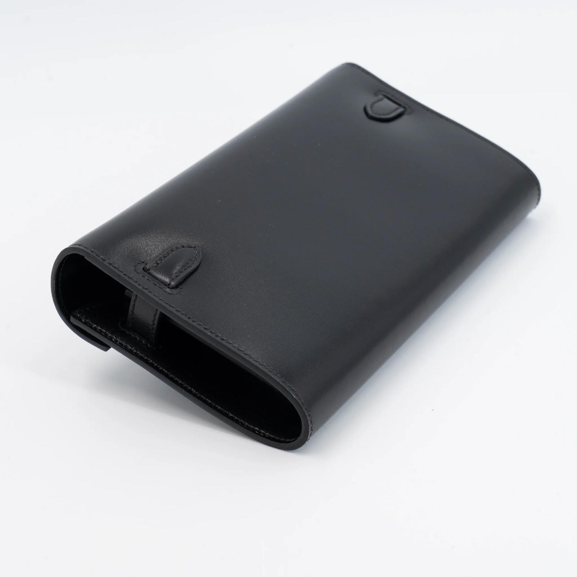 Very Good ( Rank A) HERMÈS Kelly To Go Wallet Noir (89) Box-calf Palladium hardware K (2025) - 7