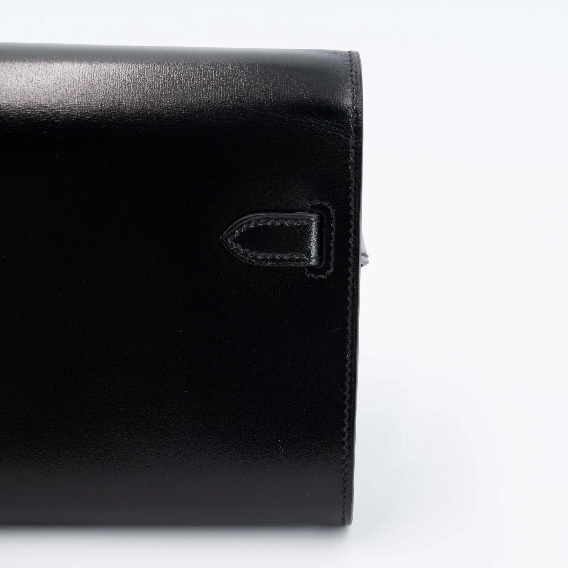 Very Good ( Rank A) HERMÈS Kelly To Go Wallet Noir (89) Box-calf Palladium hardware K (2025) - 31