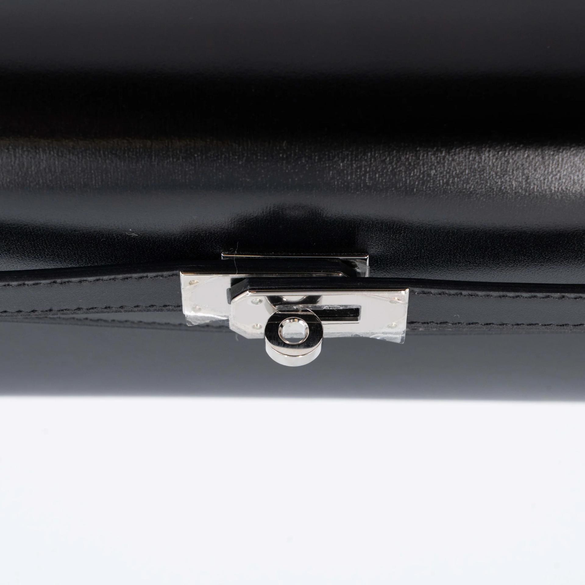 Very Good ( Rank A) HERMÈS Kelly To Go Wallet Noir (89) Box-calf Palladium hardware K (2025) - 17