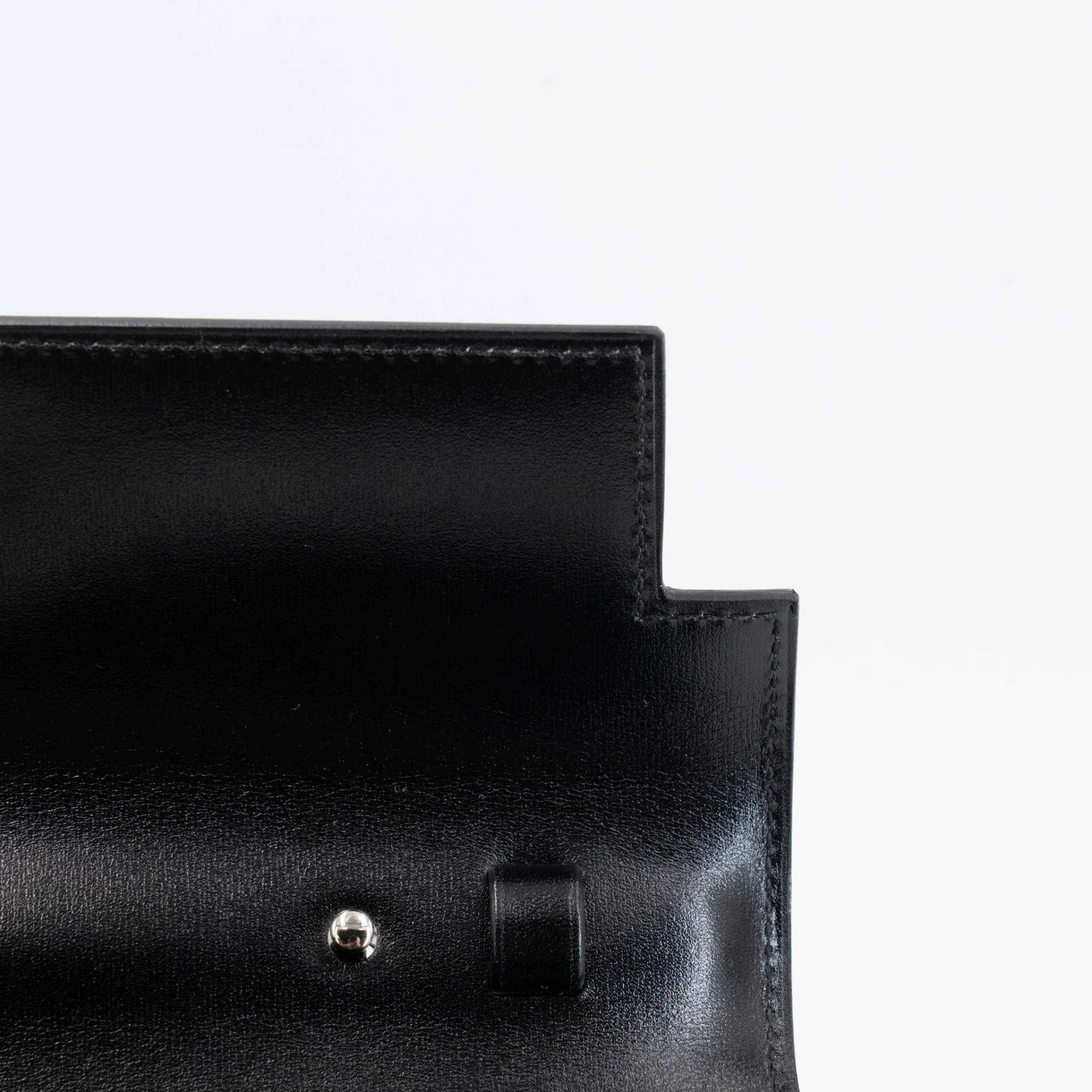 Very Good ( Rank A) HERMÈS Kelly To Go Wallet Noir (89) Box-calf Palladium hardware K (2025) - 20