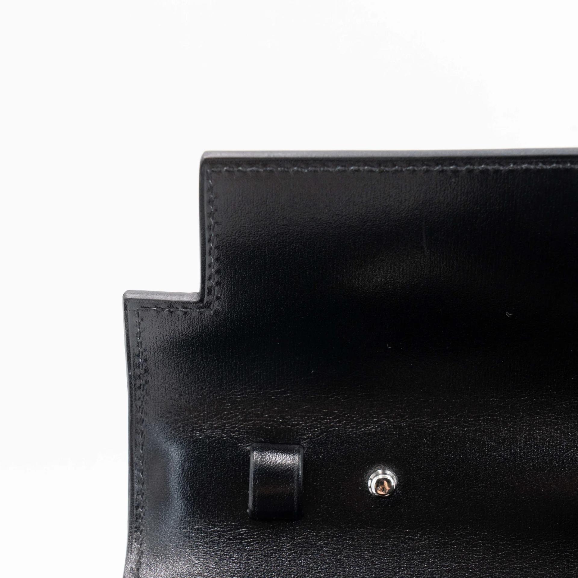 Very Good ( Rank A) HERMÈS Kelly To Go Wallet Noir (89) Box-calf Palladium hardware K (2025) - 21