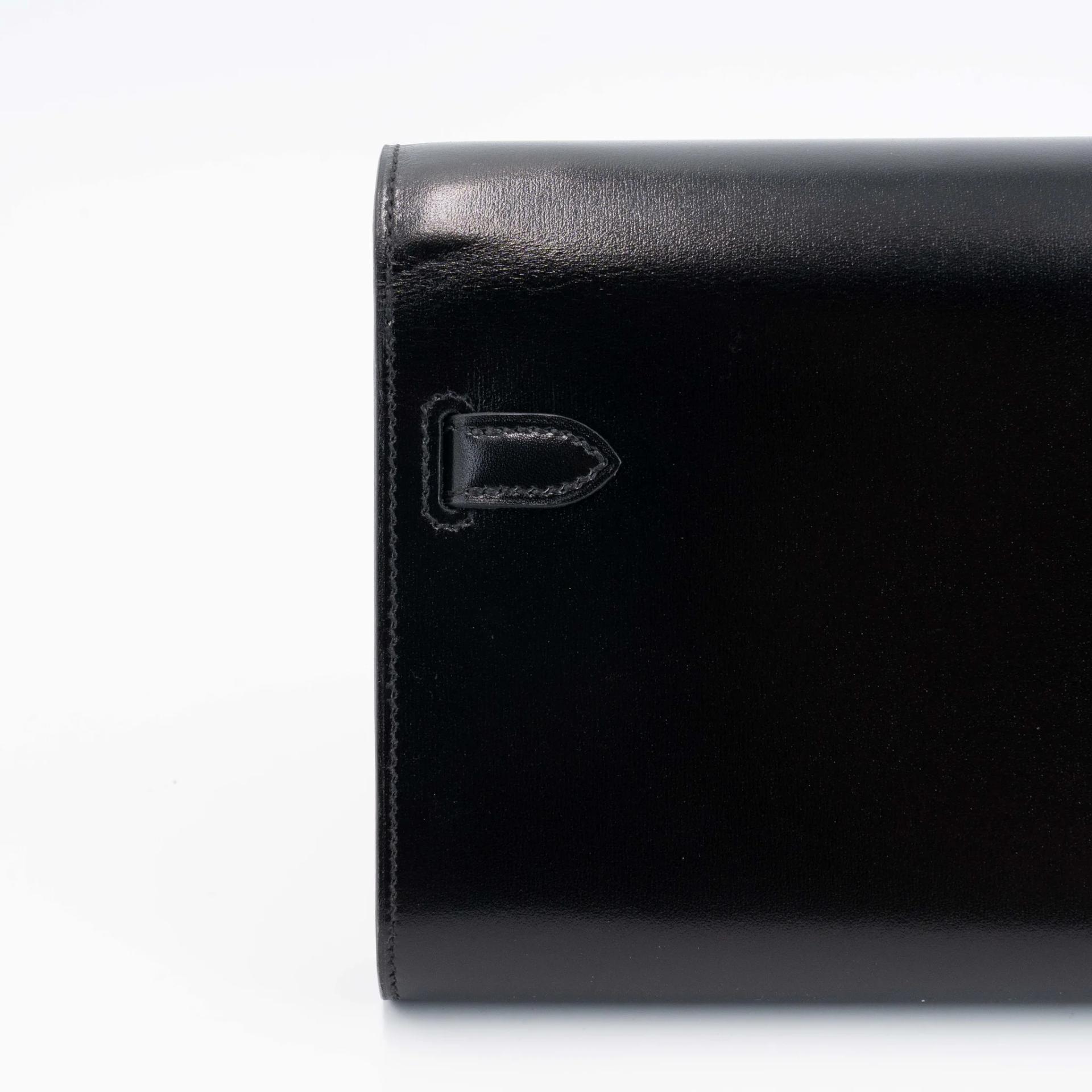 Very Good ( Rank A) HERMÈS Kelly To Go Wallet Noir (89) Box-calf Palladium hardware K (2025) - 32