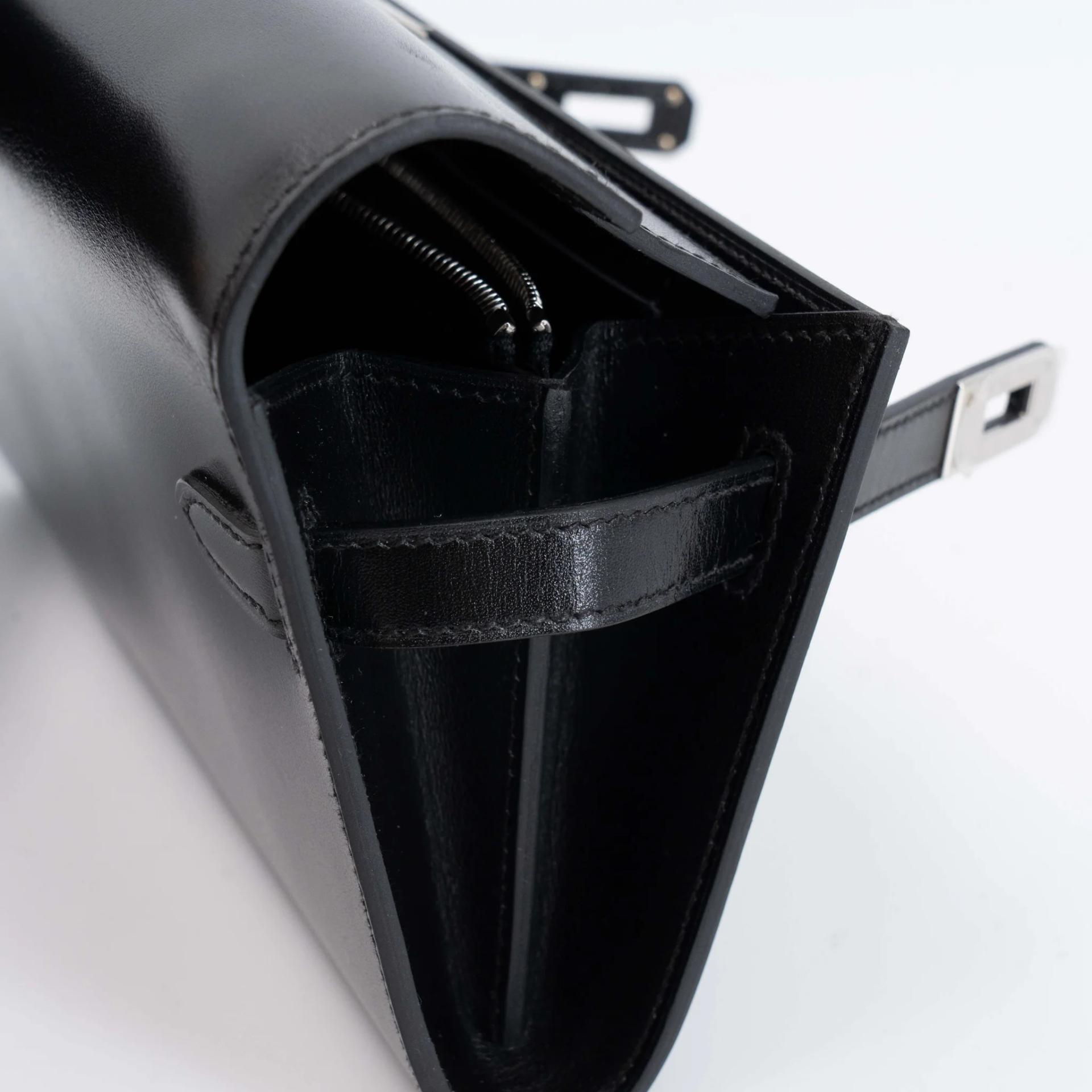 Very Good ( Rank A) HERMÈS Kelly To Go Wallet Noir (89) Box-calf Palladium hardware K (2025) - 30