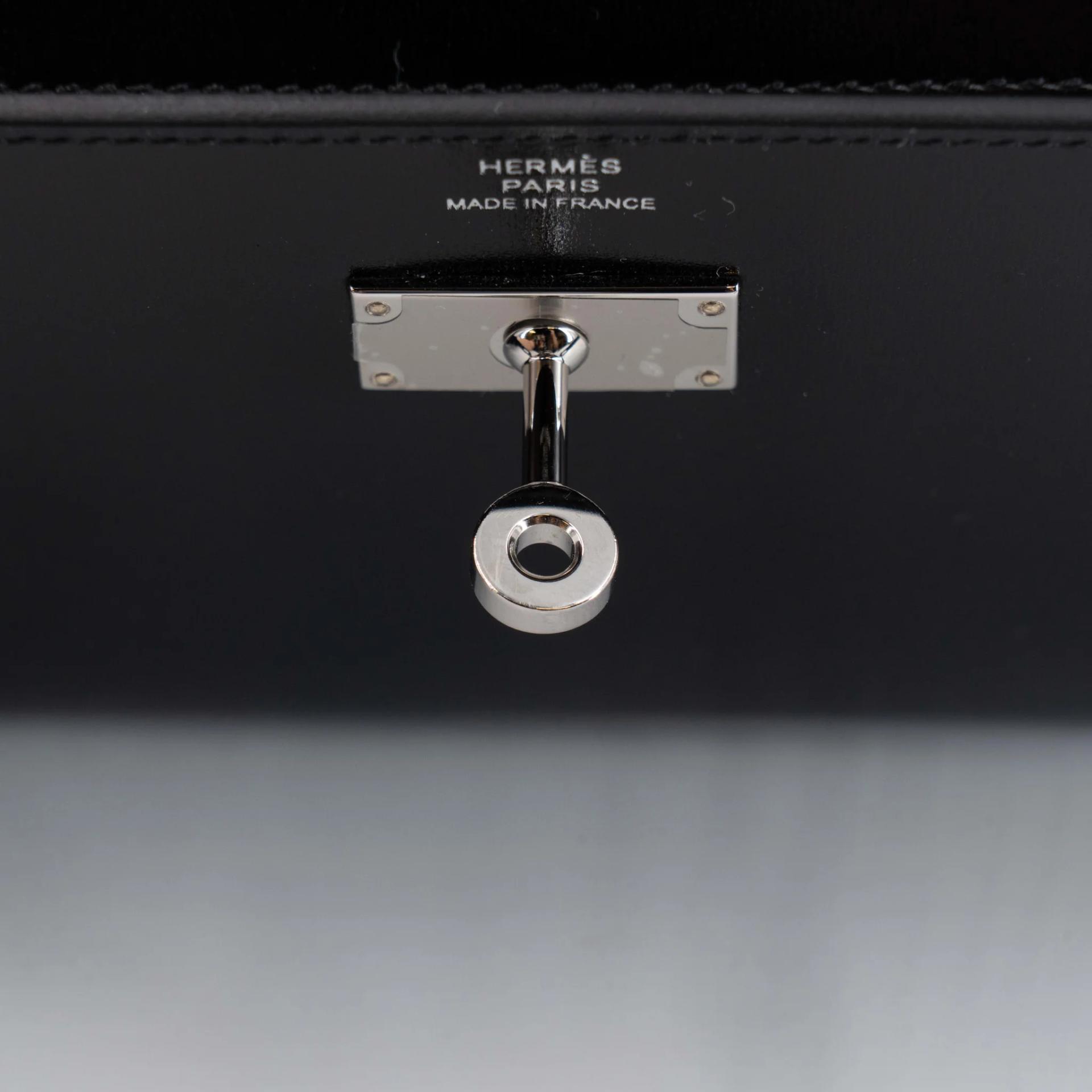 Very Good ( Rank A) HERMÈS Kelly To Go Wallet Noir (89) Box-calf Palladium hardware K (2025) - 16