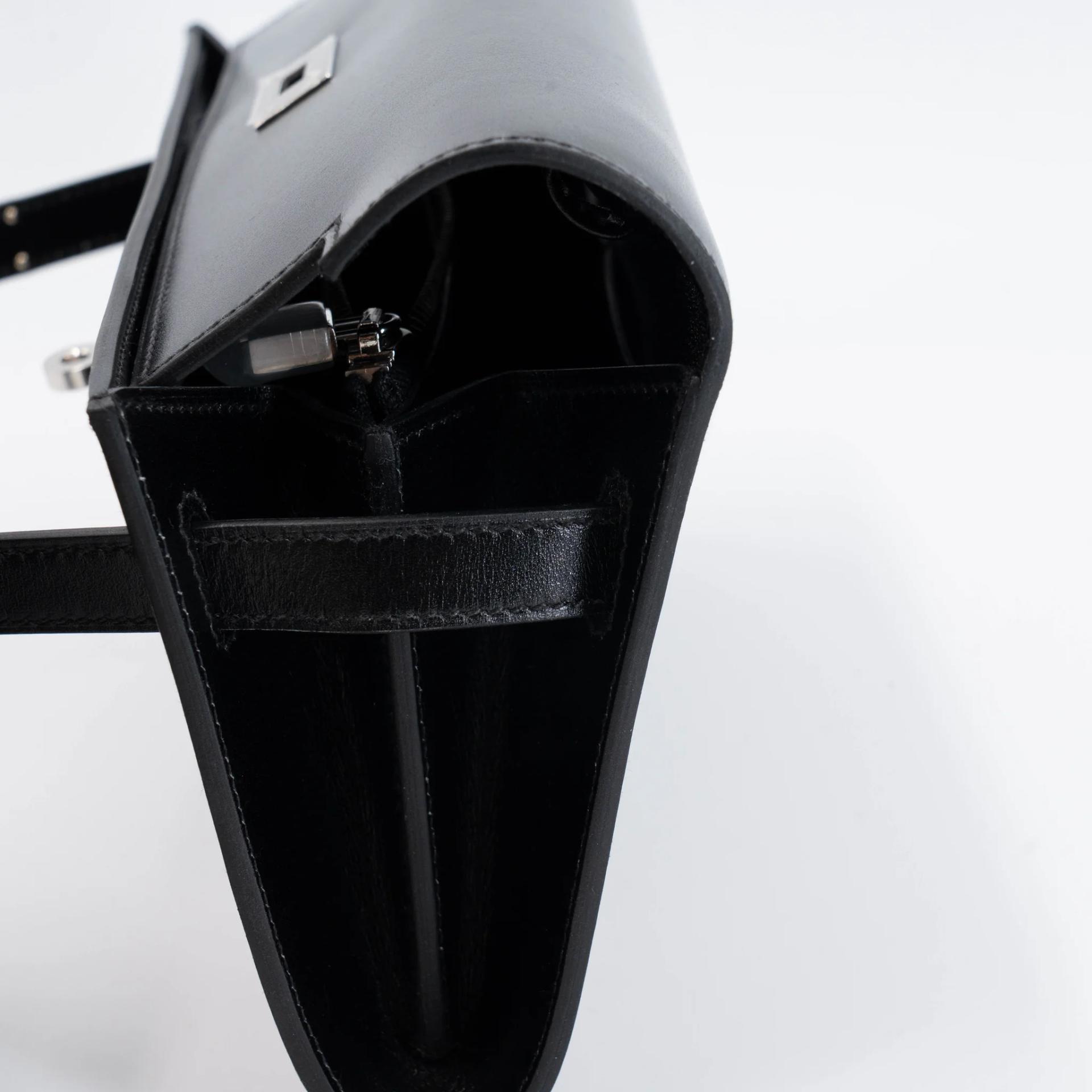 Very Good ( Rank A) HERMÈS Kelly To Go Wallet Noir (89) Box-calf Palladium hardware K (2025) - 29