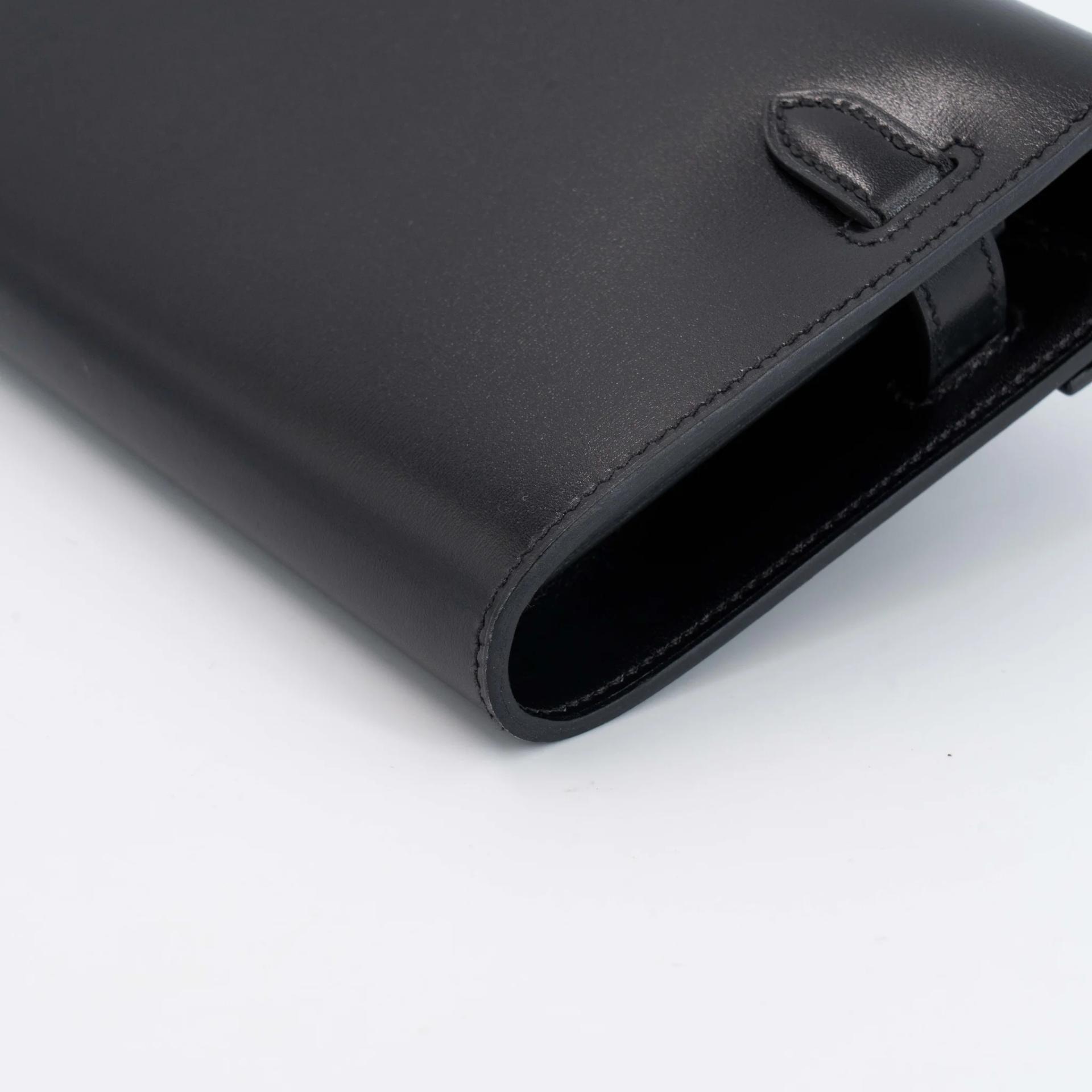 Very Good ( Rank A) HERMÈS Kelly To Go Wallet Noir (89) Box-calf Palladium hardware K (2025) - 9