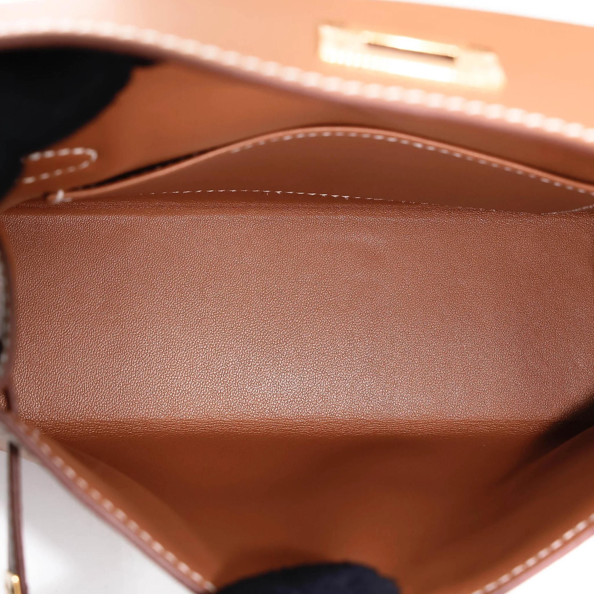 Unused ( Rank NS ) HERMÈS Mini Kelly II Gold (37) Epsom Gold hardware Y (2020) - 19