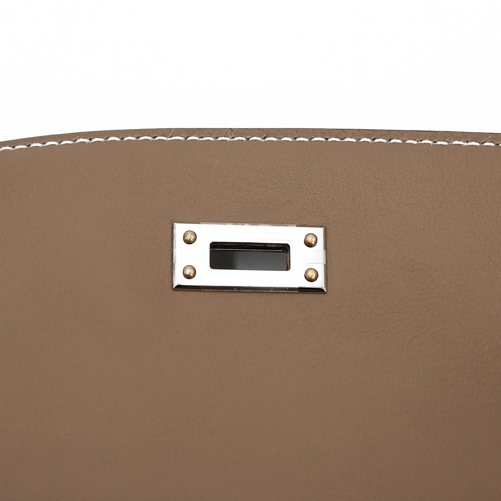 Brand New ( Rank N ) HERMÈS Kelly Danse Etoupe (18) Swift Palladium hardware K (2025) - 10