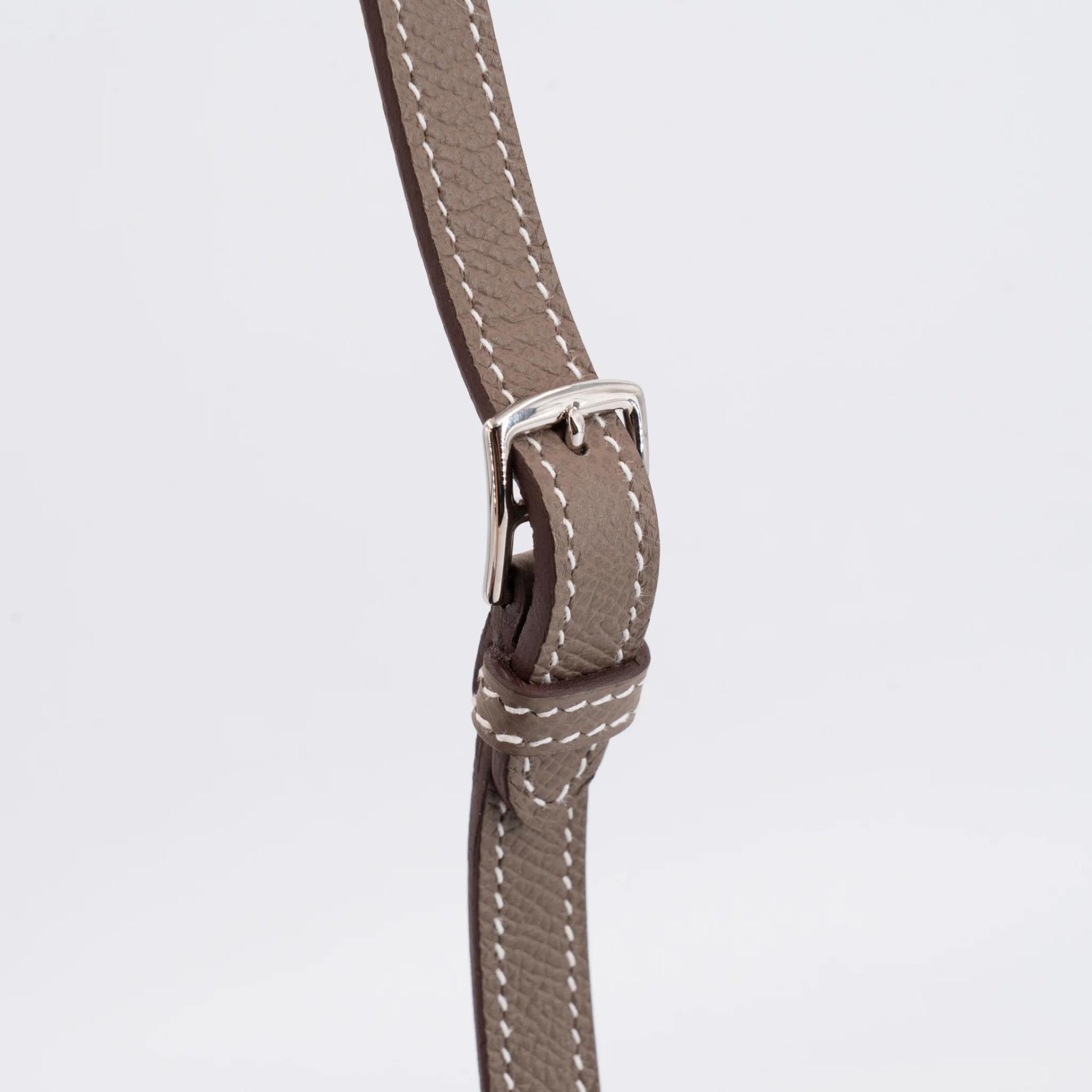 Excellent ( Rank SA ) HERMÈS Hermesnap Wallet Etoupe (18) Epsom Palladium hardware W (2024) - 4