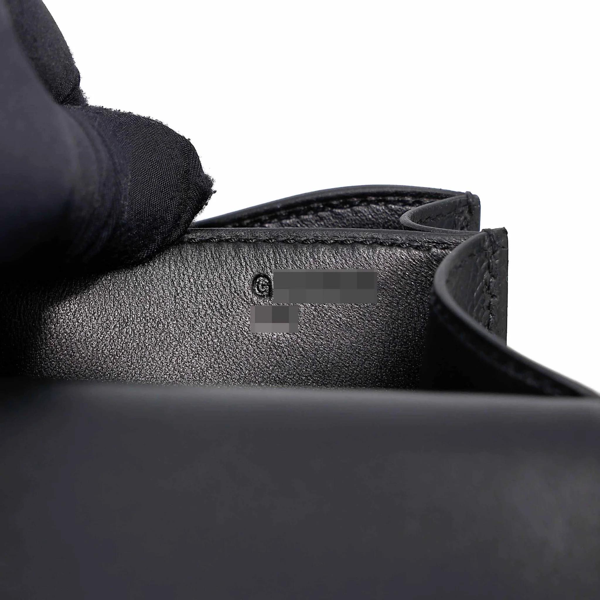 Brand New ( Rank N ) HERMÈS Constance Mini Noir (89) Epsom Palladium hardware G (2026) - 13