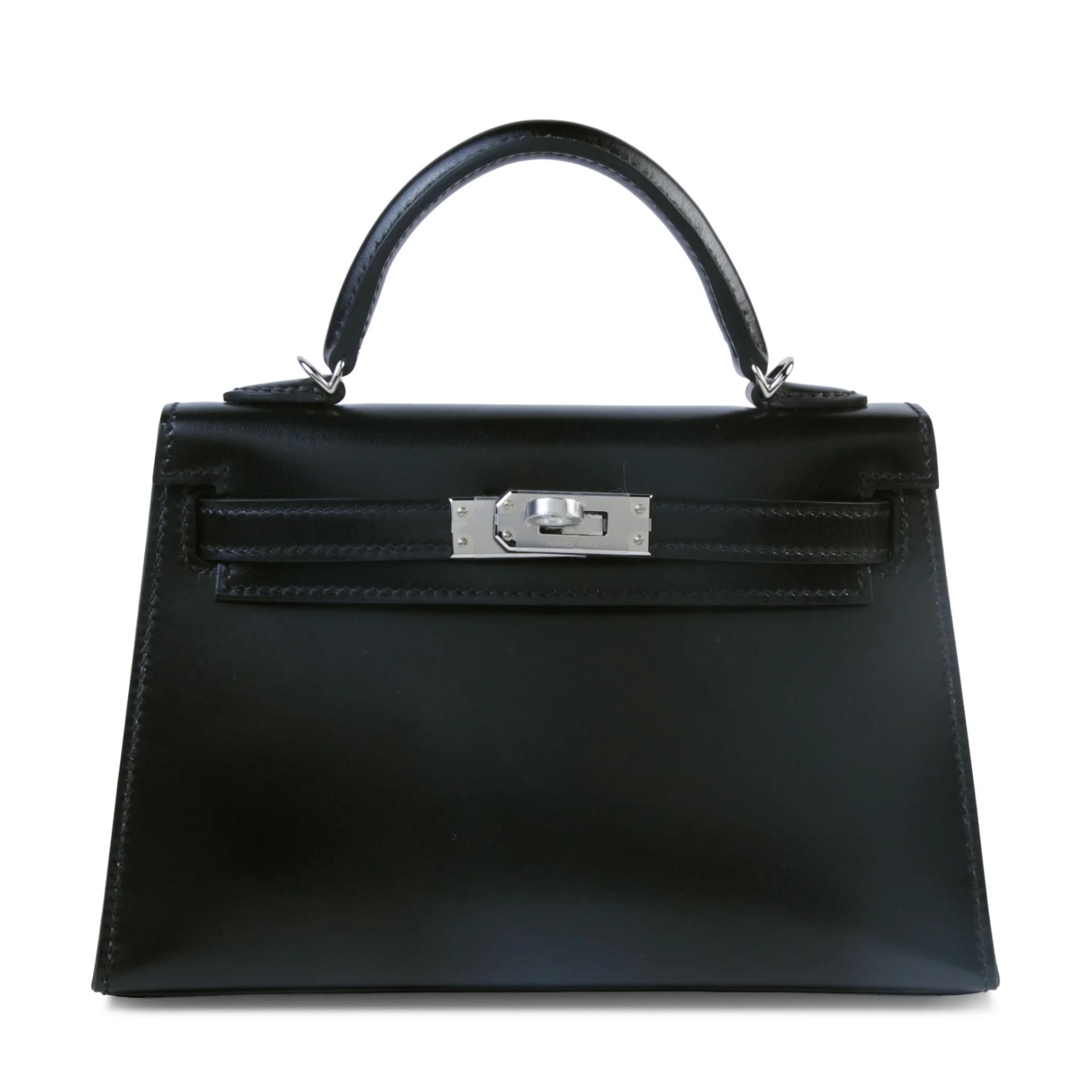 Brand New ( Rank N ) HERMÈS Mini Kelly II Noir (89) Box-calf Palladium hardware G (2026) - 1