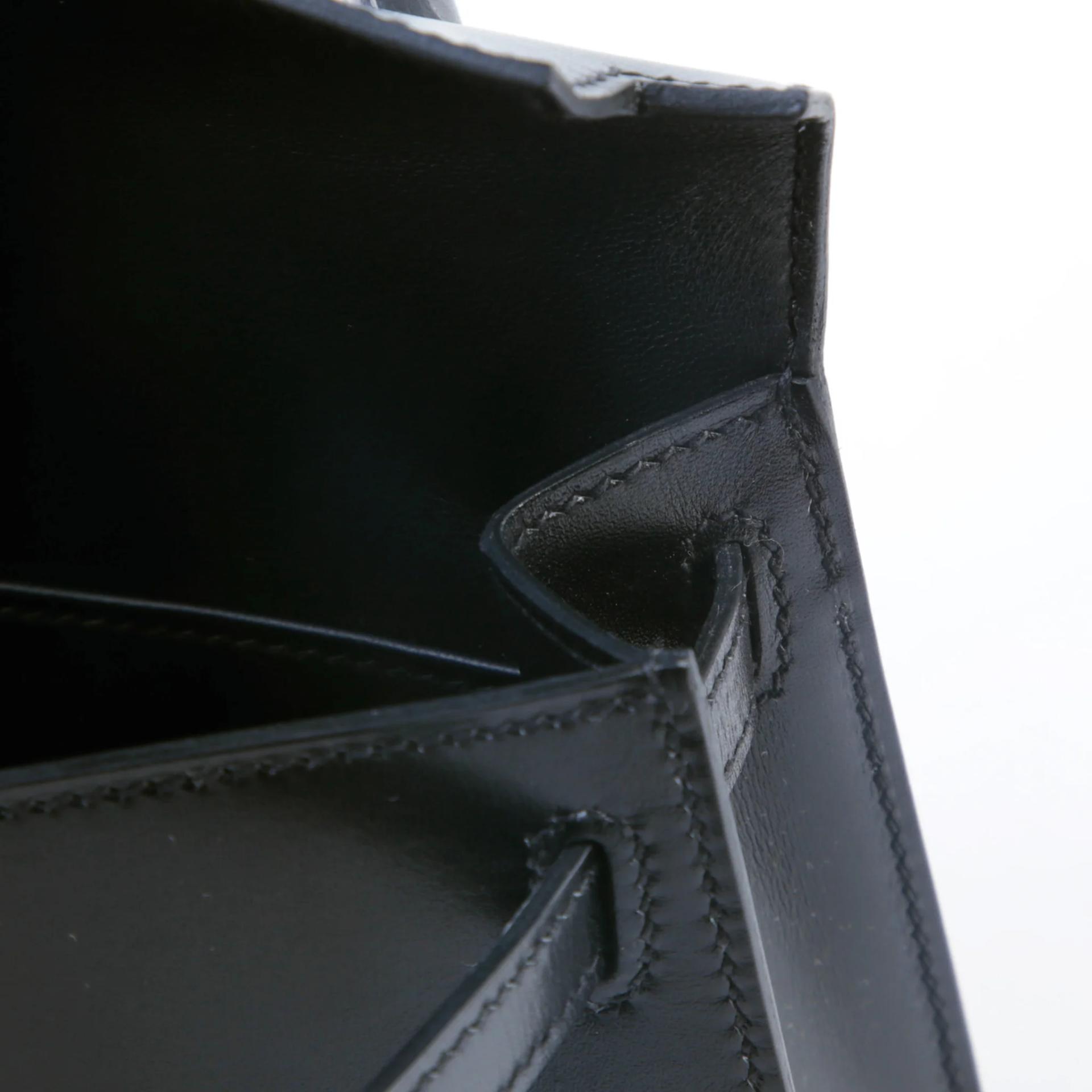 Brand New ( Rank N ) HERMÈS Mini Kelly II Noir (89) Box-calf Palladium hardware G (2026) - 11
