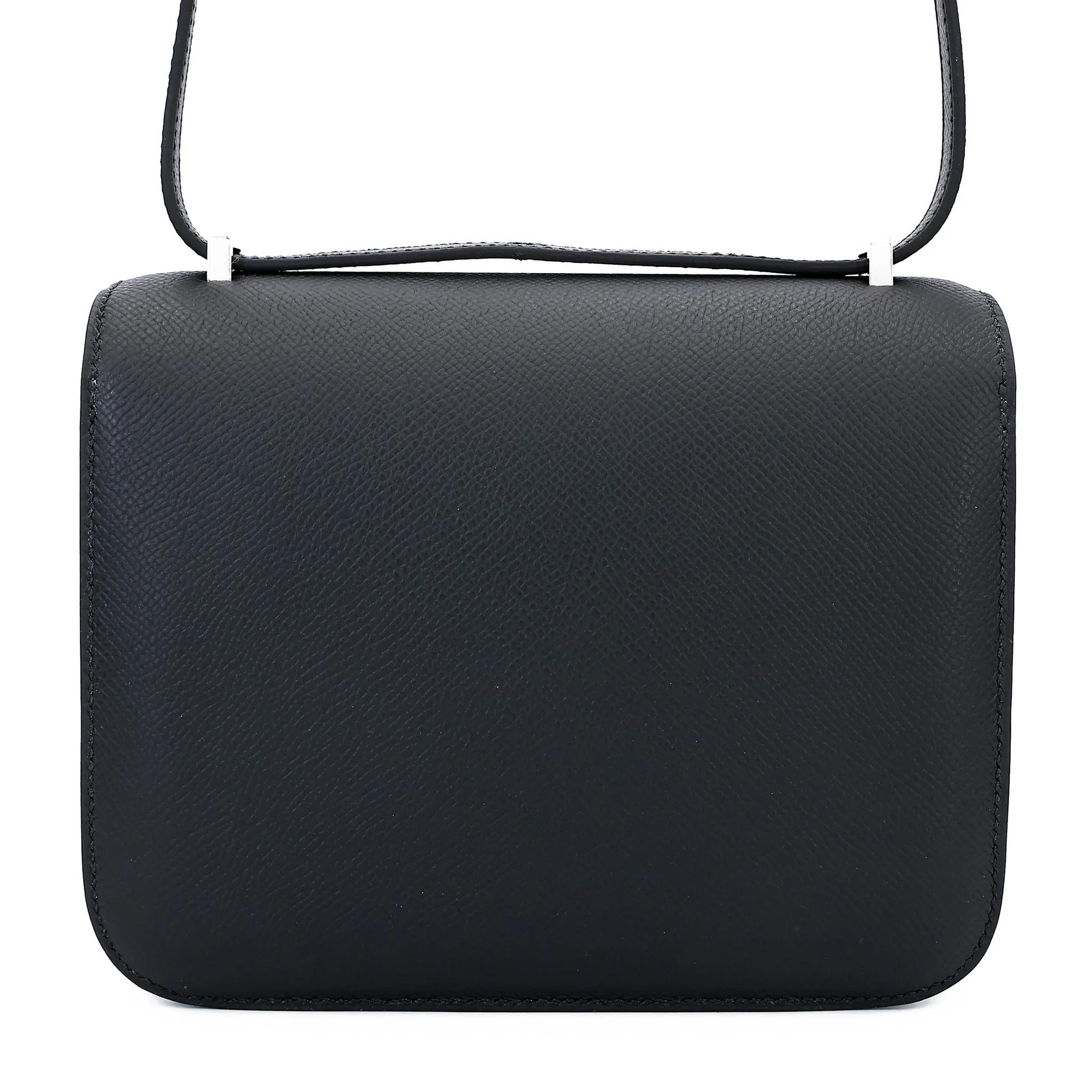 Brand New ( Rank N ) HERMÈS Constance Mini Noir (89) Epsom Palladium hardware G (2026) - 2