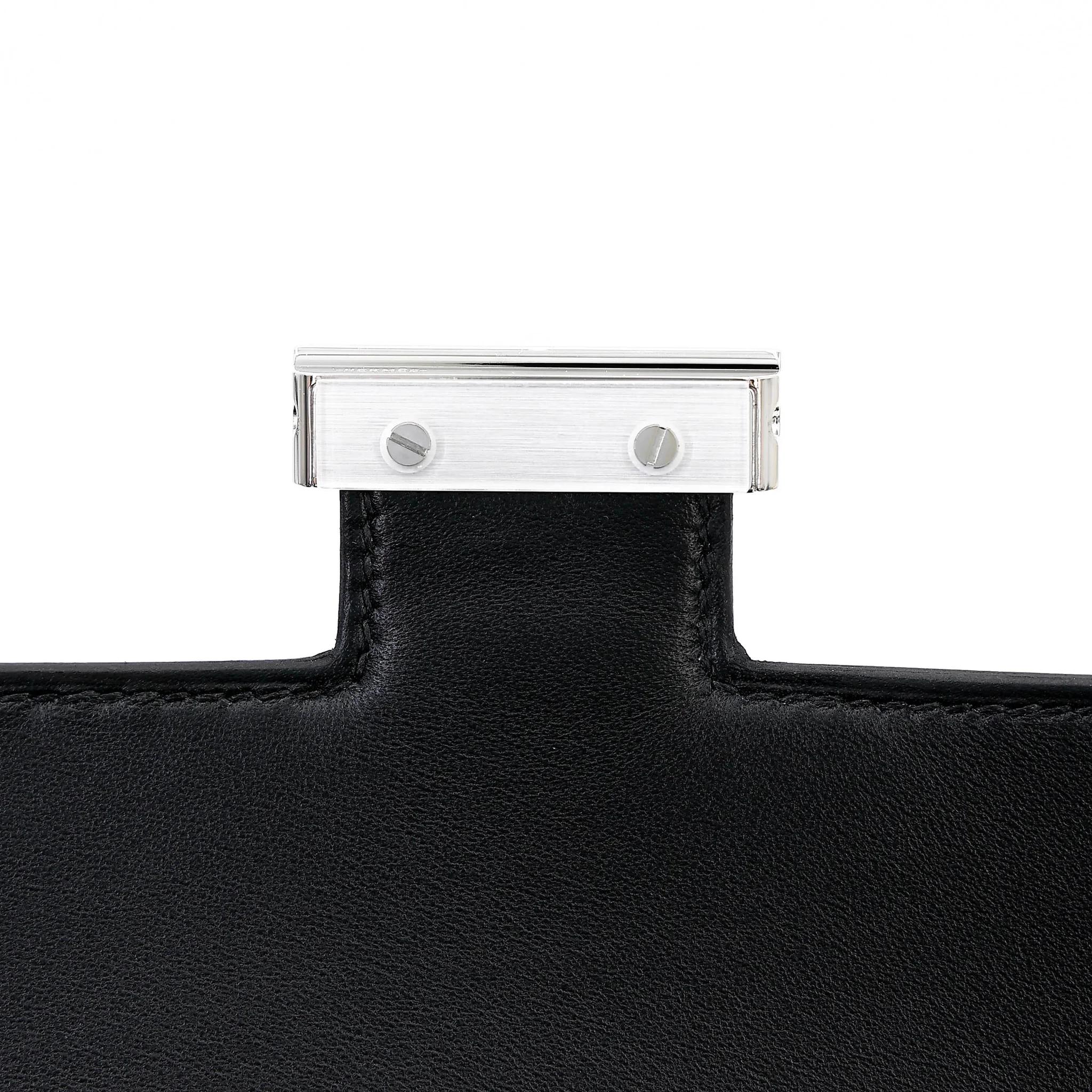 Brand New ( Rank N ) HERMÈS Constance Mini Noir (89) Epsom Palladium hardware G (2026) - 10