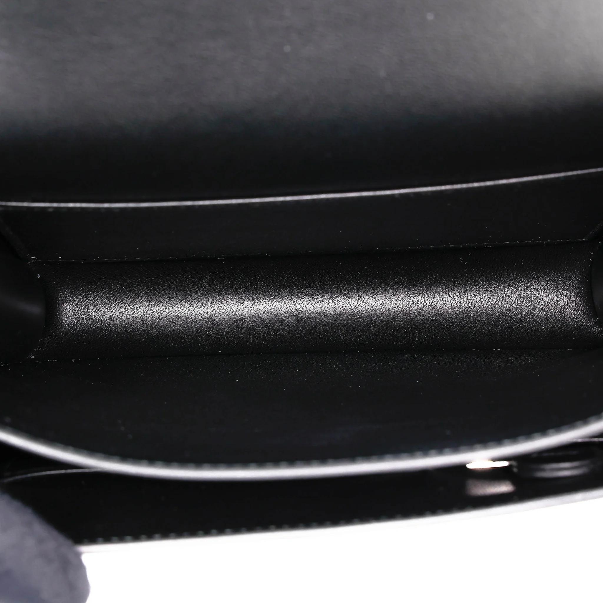Brand New ( Rank N ) HERMÈS Constance Mini Noir (89) Epsom Palladium hardware G (2026) - 16