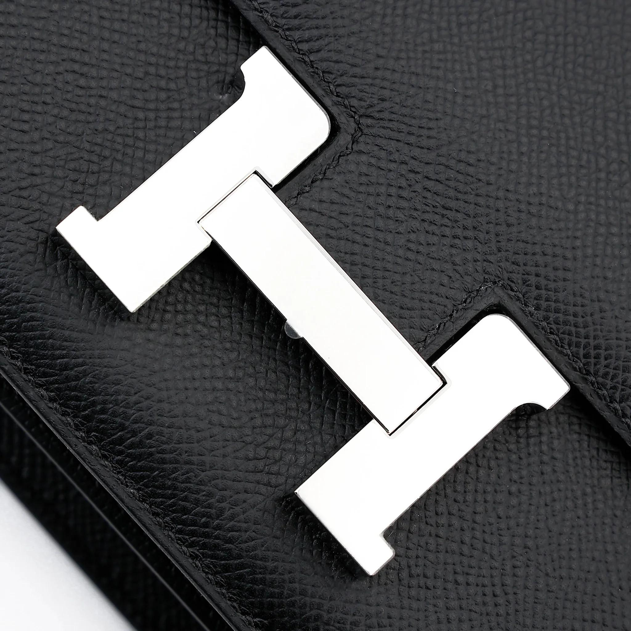 Brand New ( Rank N ) HERMÈS Constance Mini Noir (89) Epsom Palladium hardware G (2026) - 8