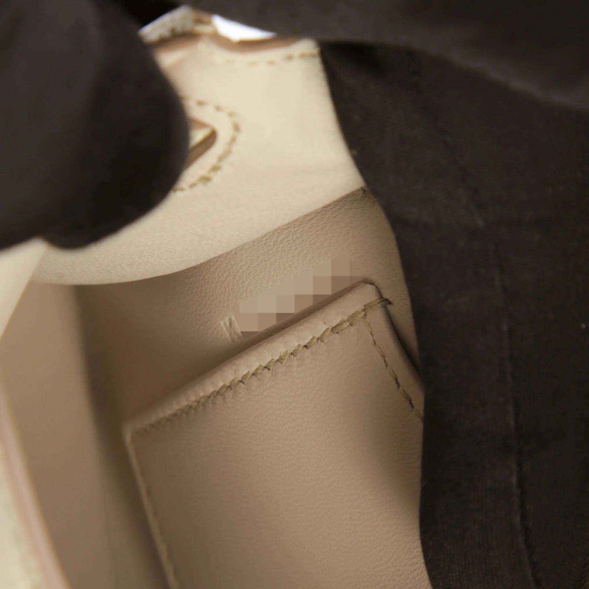 Unused ( Rank NS ) HERMÈS Mini Kelly II Beton (8L) Matte Alligator Permabrass hardware K (2025) - 13