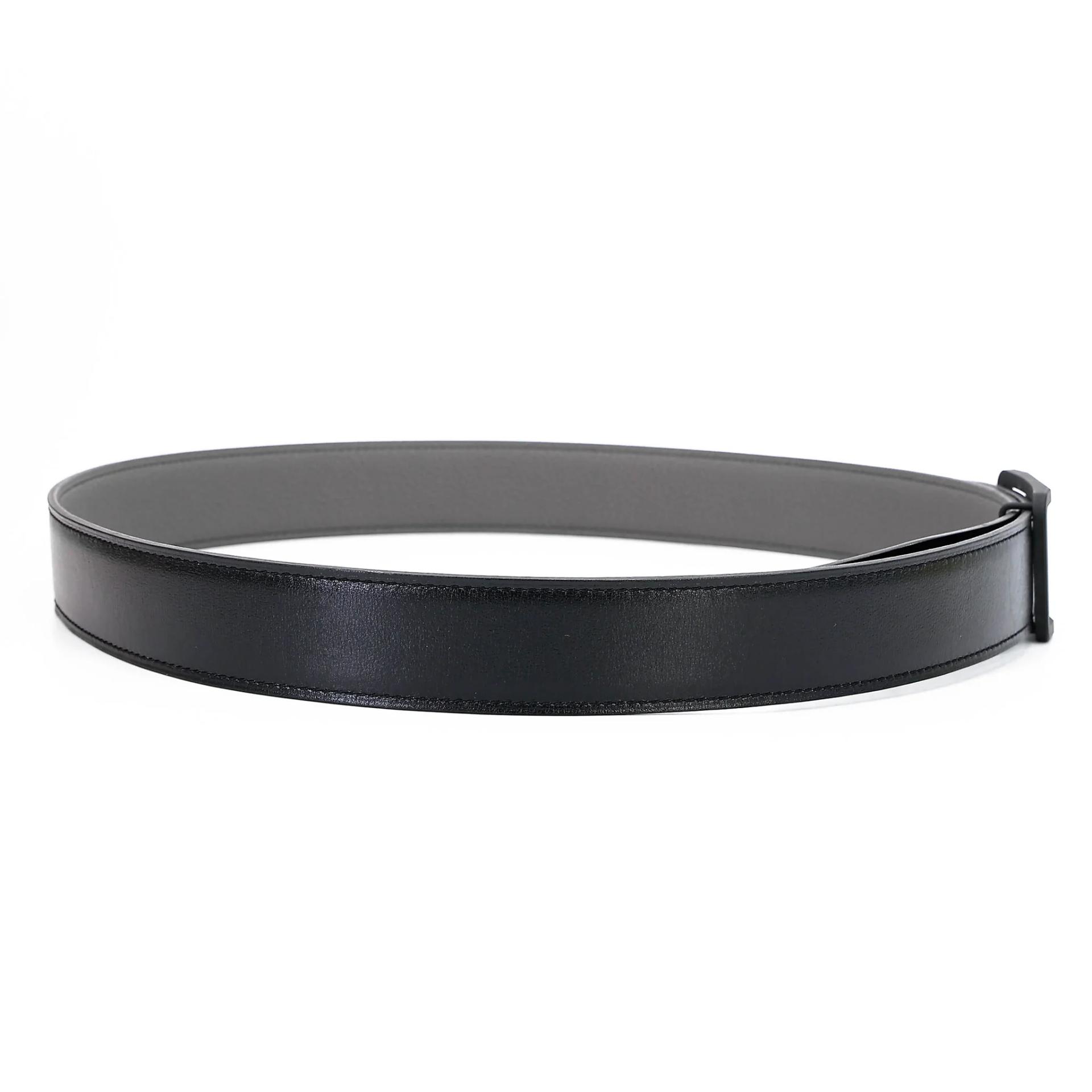 Unused ( Rank NS ) HERMÈS Belt Buckle & Reversible Leather Strap Noir (89) Box-calf - 4