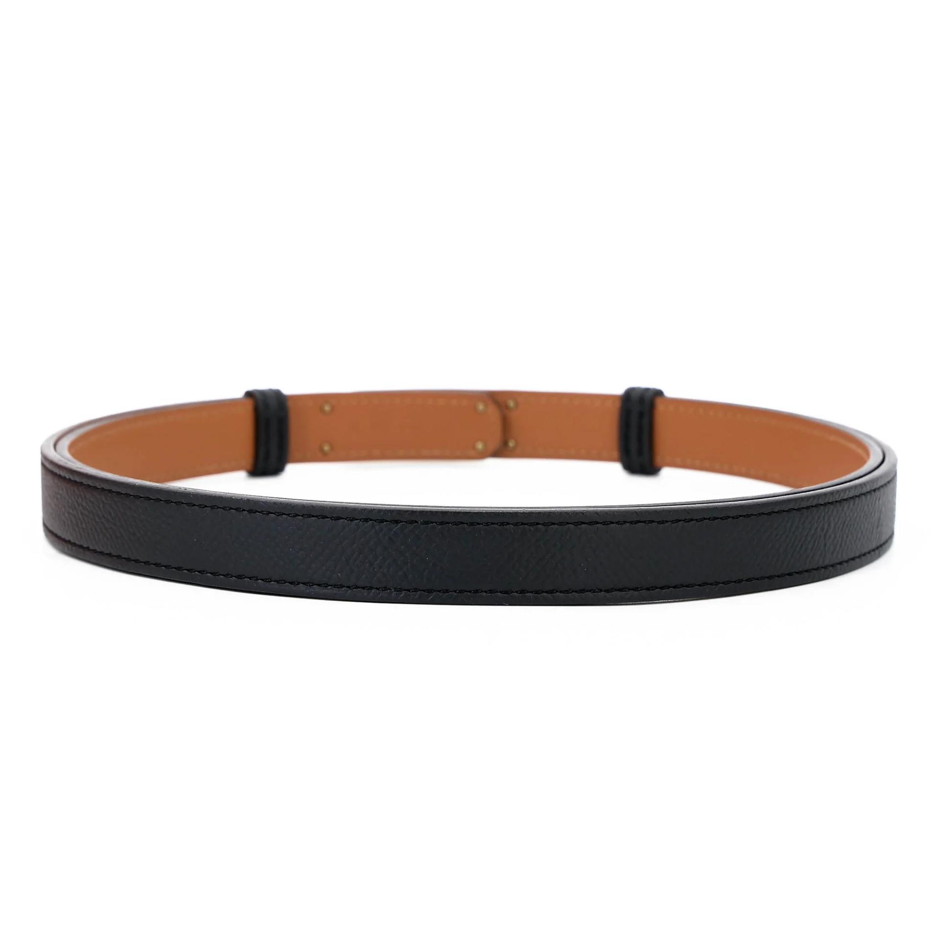 Excellent ( Rank SA ) HERMÈS Kelly belt Noir (89) Epsom Gold hardware U (2022) - 2