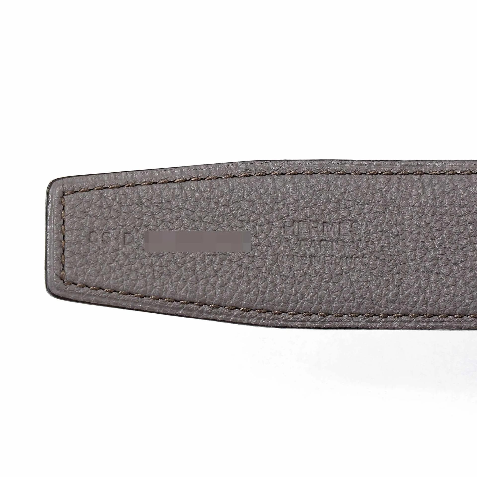 Unused ( Rank NS ) HERMÈS Belt Buckle & Reversible Leather Strap Noir (89) Box-calf - 6